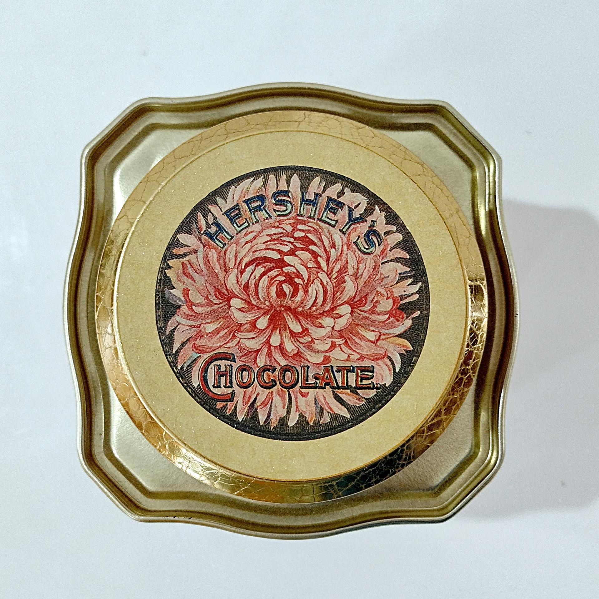 Vintage Hershey Chocolate 1995 Vintage Edition #3 Decorative Tin, Retro Metal Storage Container