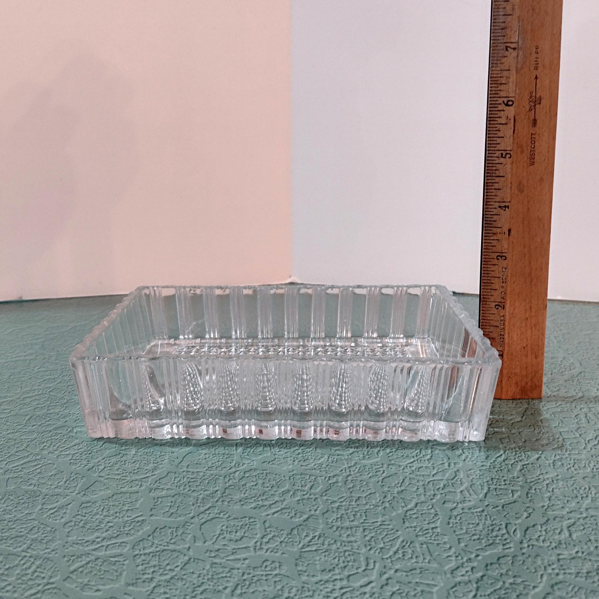 Antique John Bryce Higbee and Company Bijou Rib and Star Relish Dish