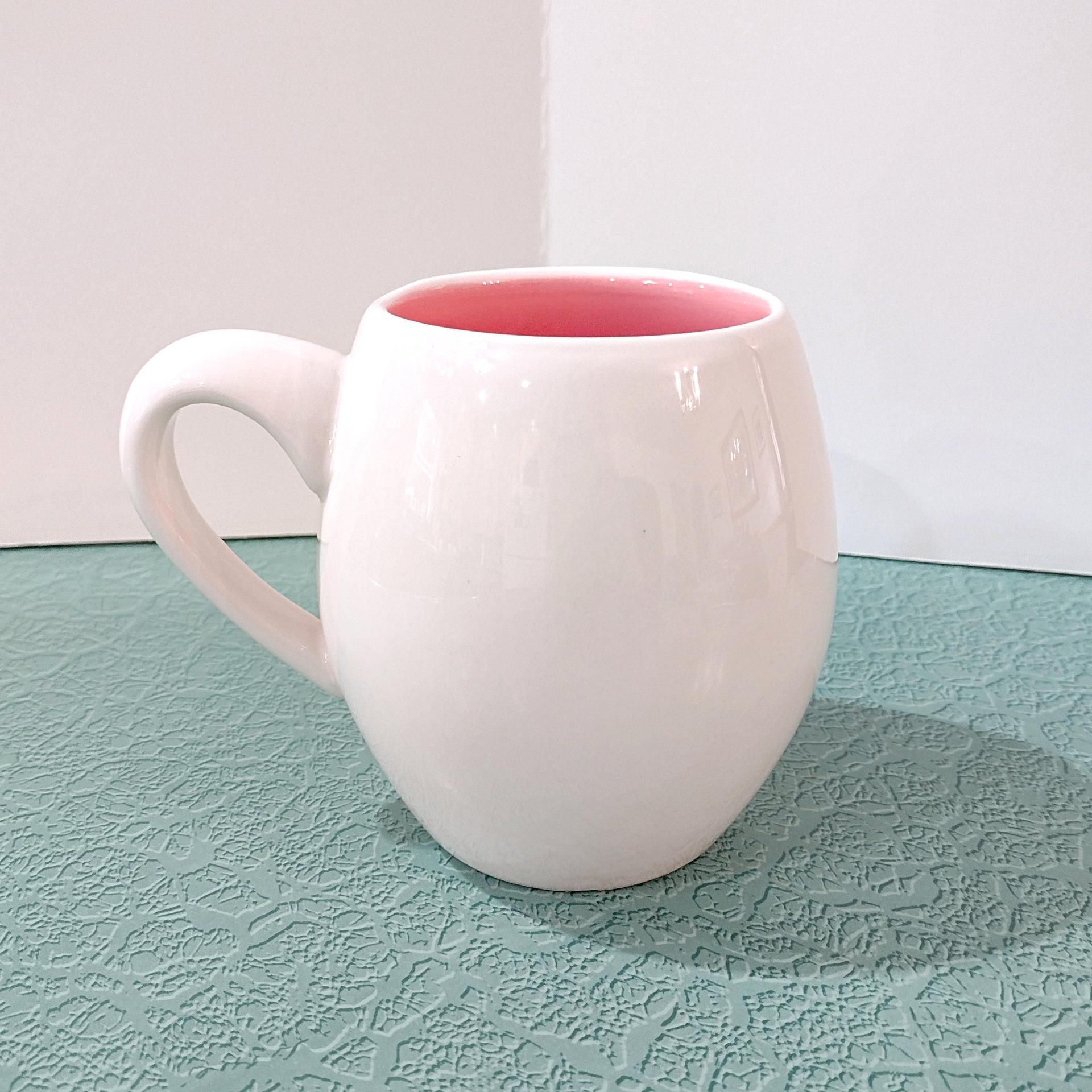 Vintage Rae Dunn Hippity Hop Bunny Ears Ceramic 20 Ounce Coffee Mug, Easter Gift
