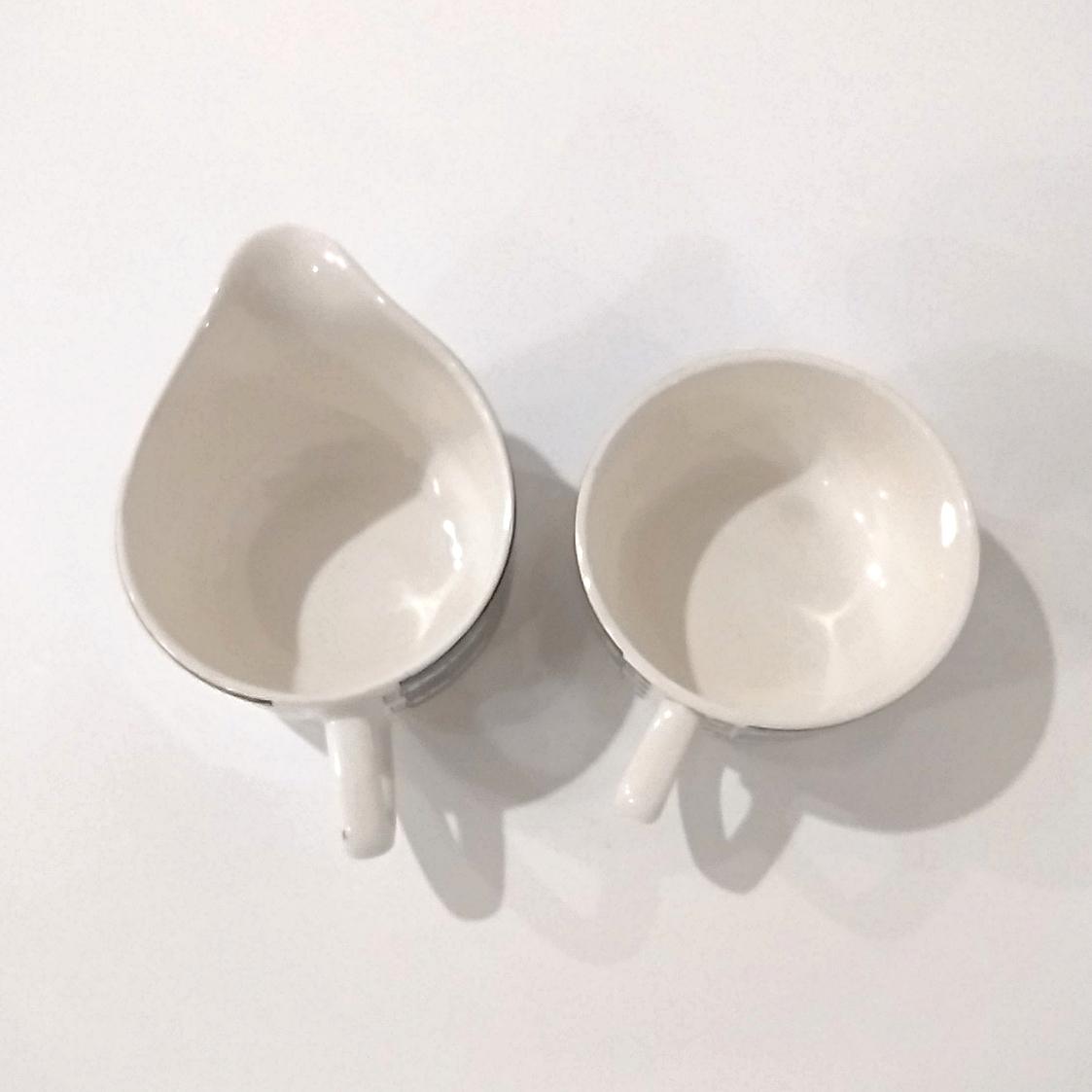 Vintage Royal Colonial Homestead Green Creamer, Covered Sugar Bowl, and Flat Cup, Set of 3, MCM Retro Americana Transferware