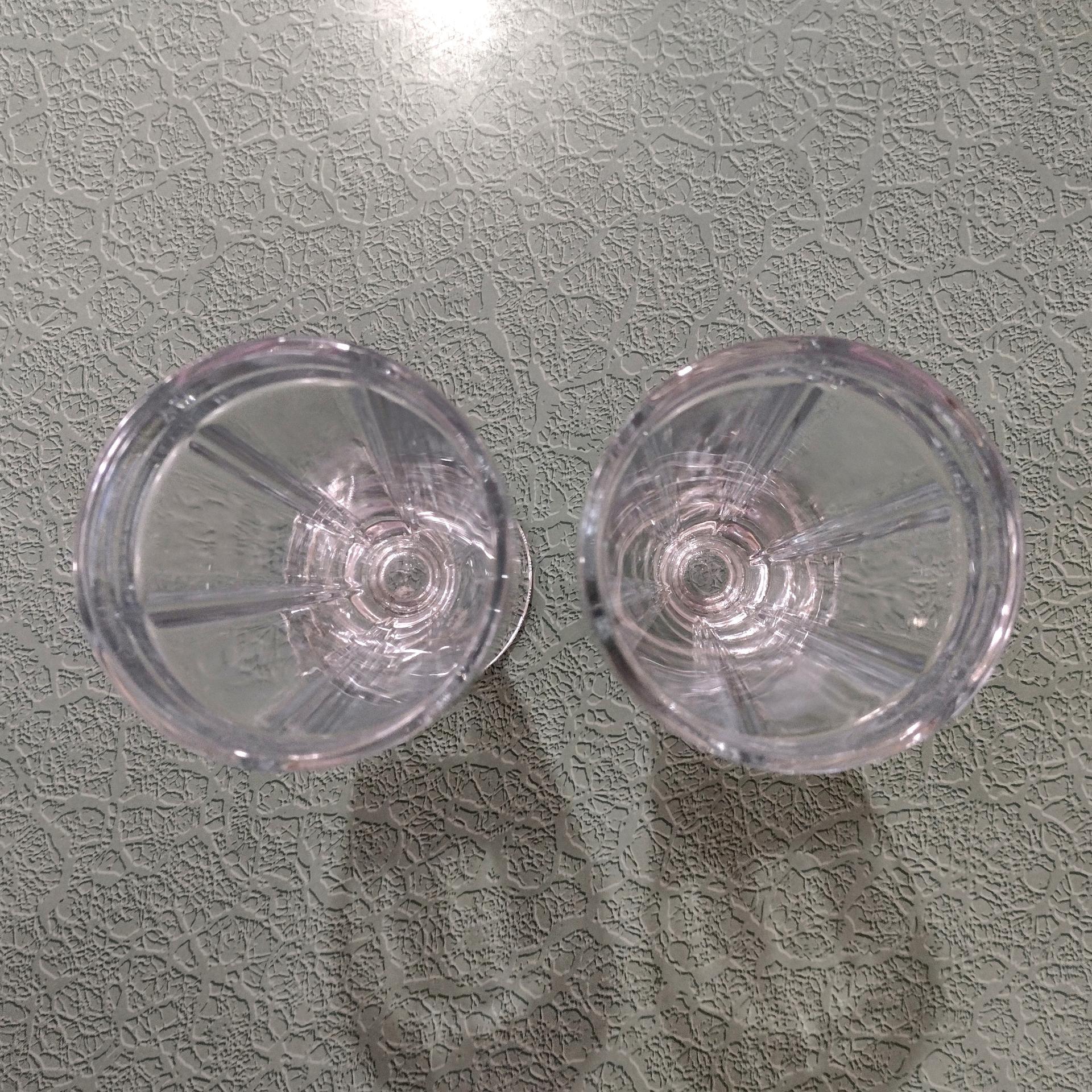 Vintage Libbey Clear Footed Soda Tumblers,  Milkshake Ice Cream Sundae Glasses, Set of Two, Retro Glassware, Parfait Glasses