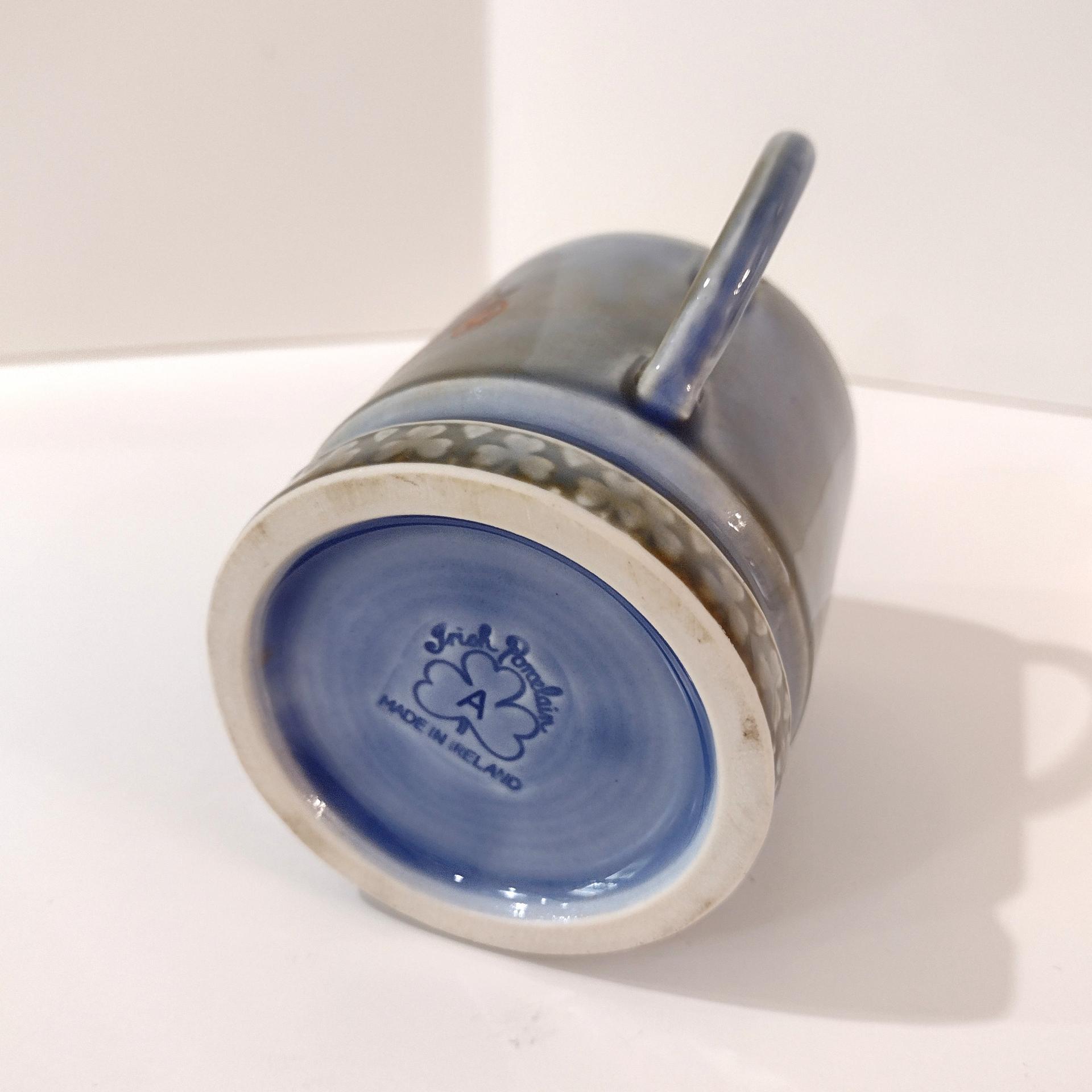 Vintage Wade Irish Porcelain Mini Mug, Ceramic Demitasse Cup, Ireland Stagecoach Mark A