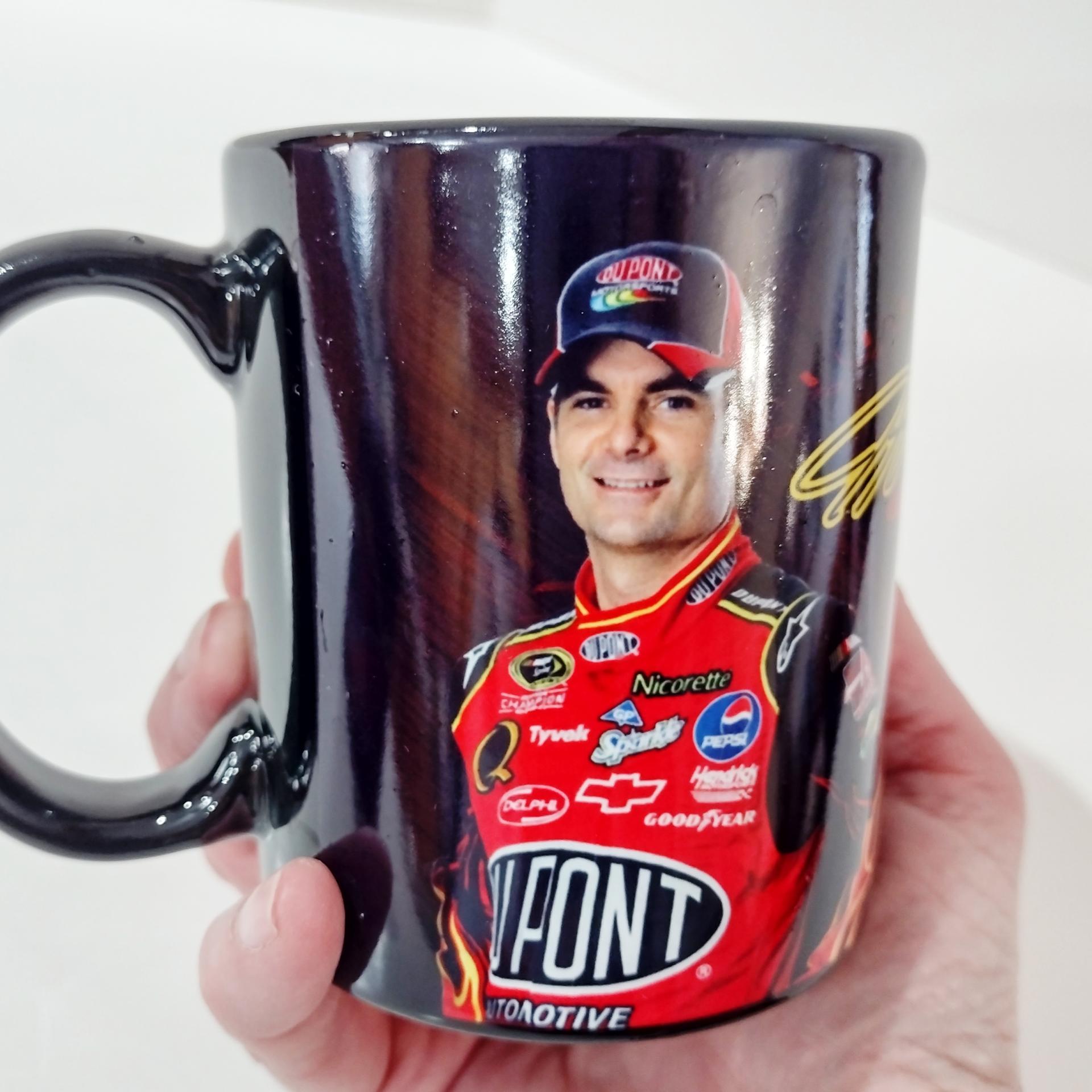 Vintage Jeff Gordon #24 NASCAR Ceramic Mugs, Set of 2
