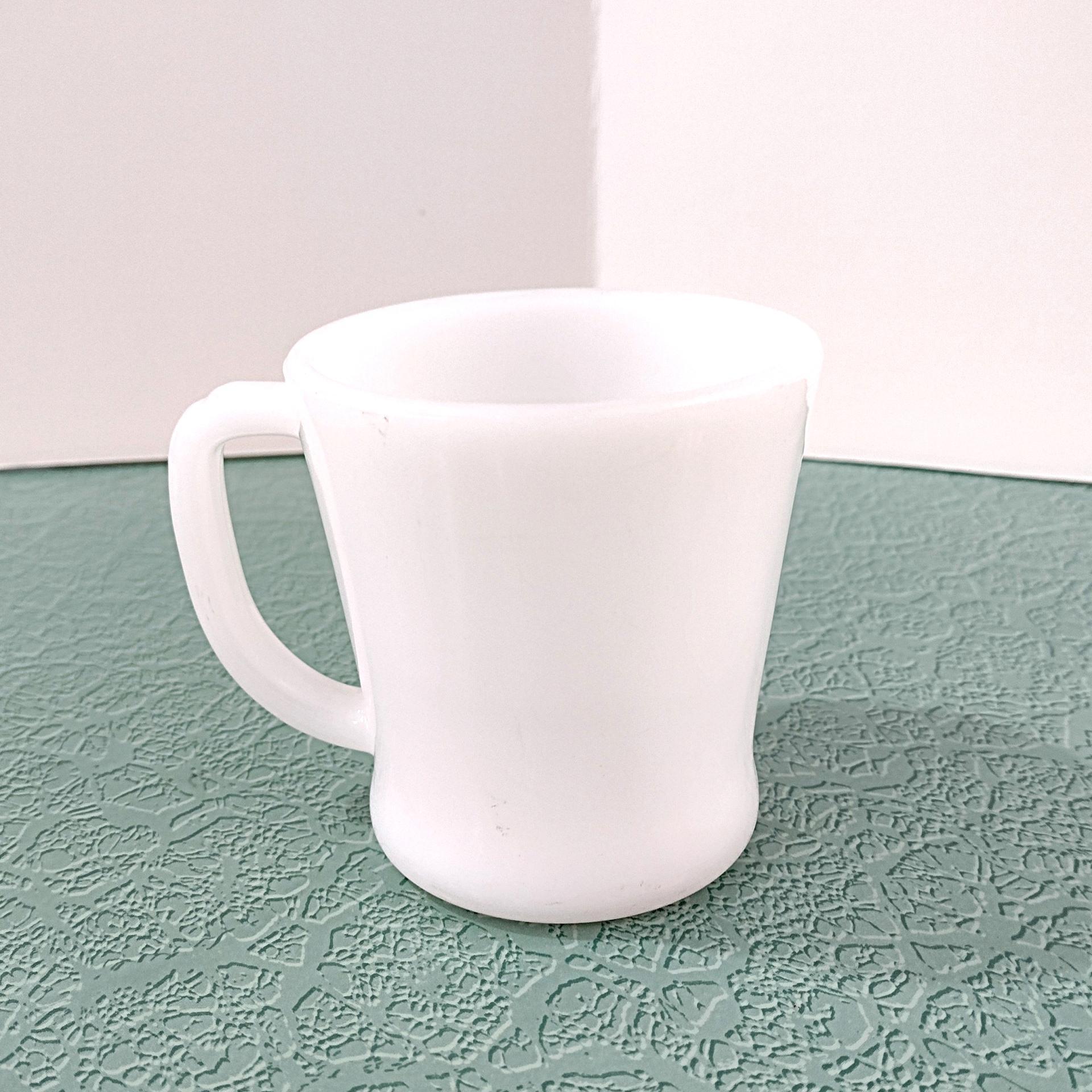 Vintage Anchor Hocking Fire King White Milk Glass Coffee Tea Mug