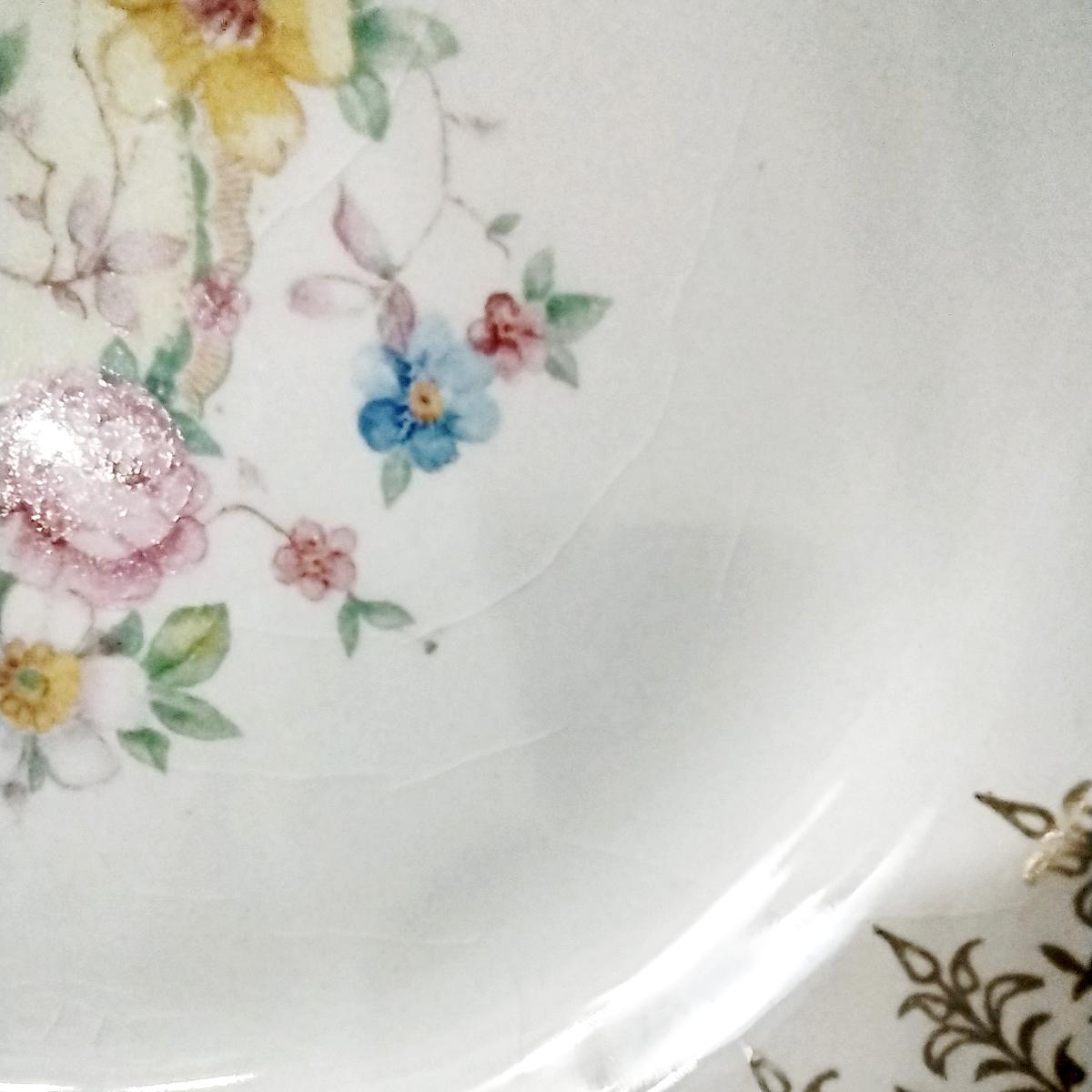 Vintage Edwin Knowles Royal Knowlton Plates, Set of Four, Bread and Butter Appetizer Plates