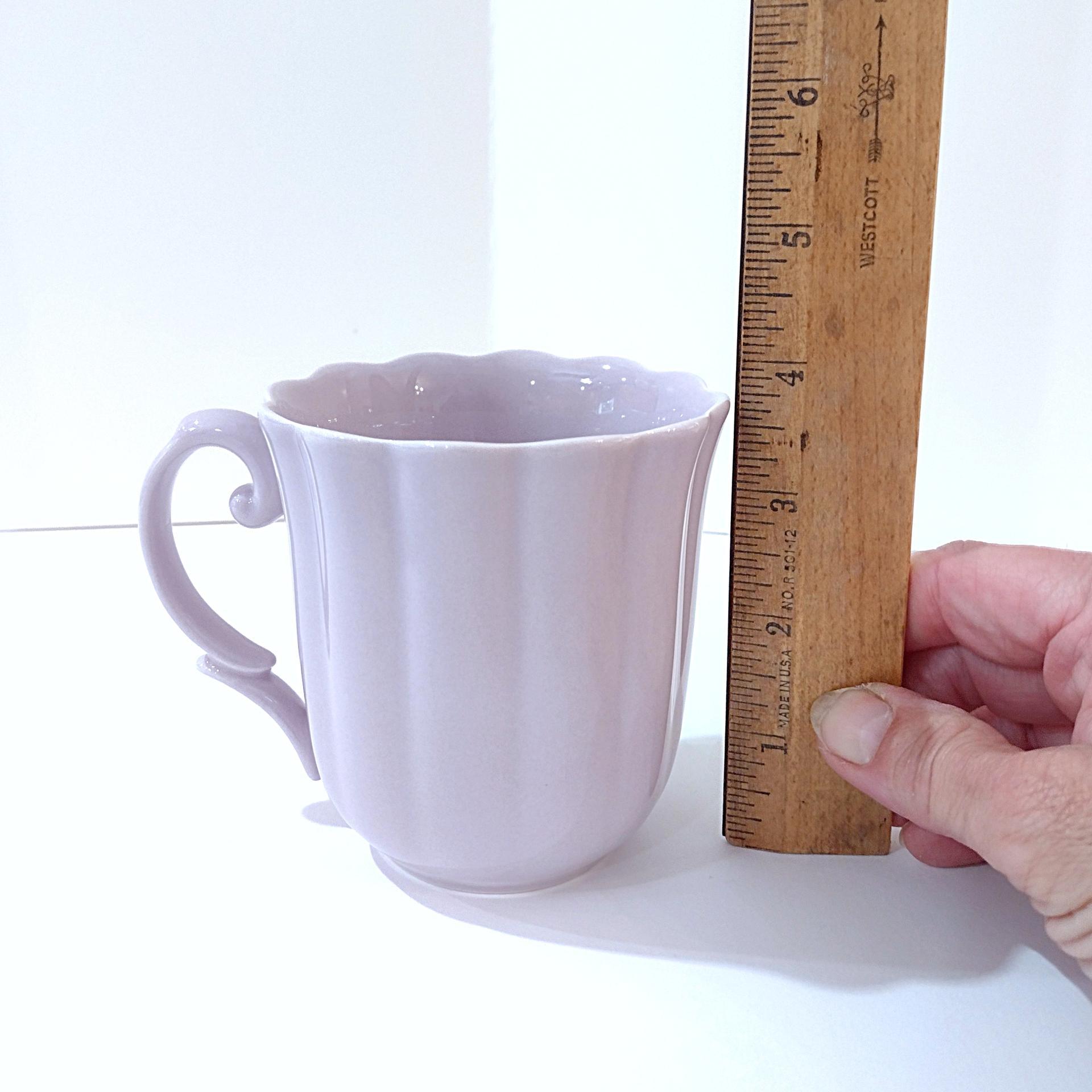 Vintage NEW Lenox Everyday Solids Lavender Mugs, Set of 2