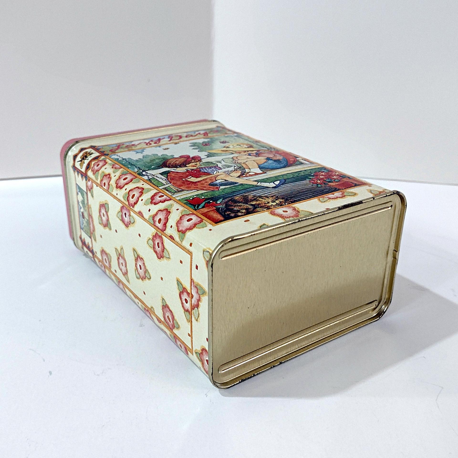 Vintage Lazy Days Metal Coin Bank, Retro Tin Children's Bank and Storage Container