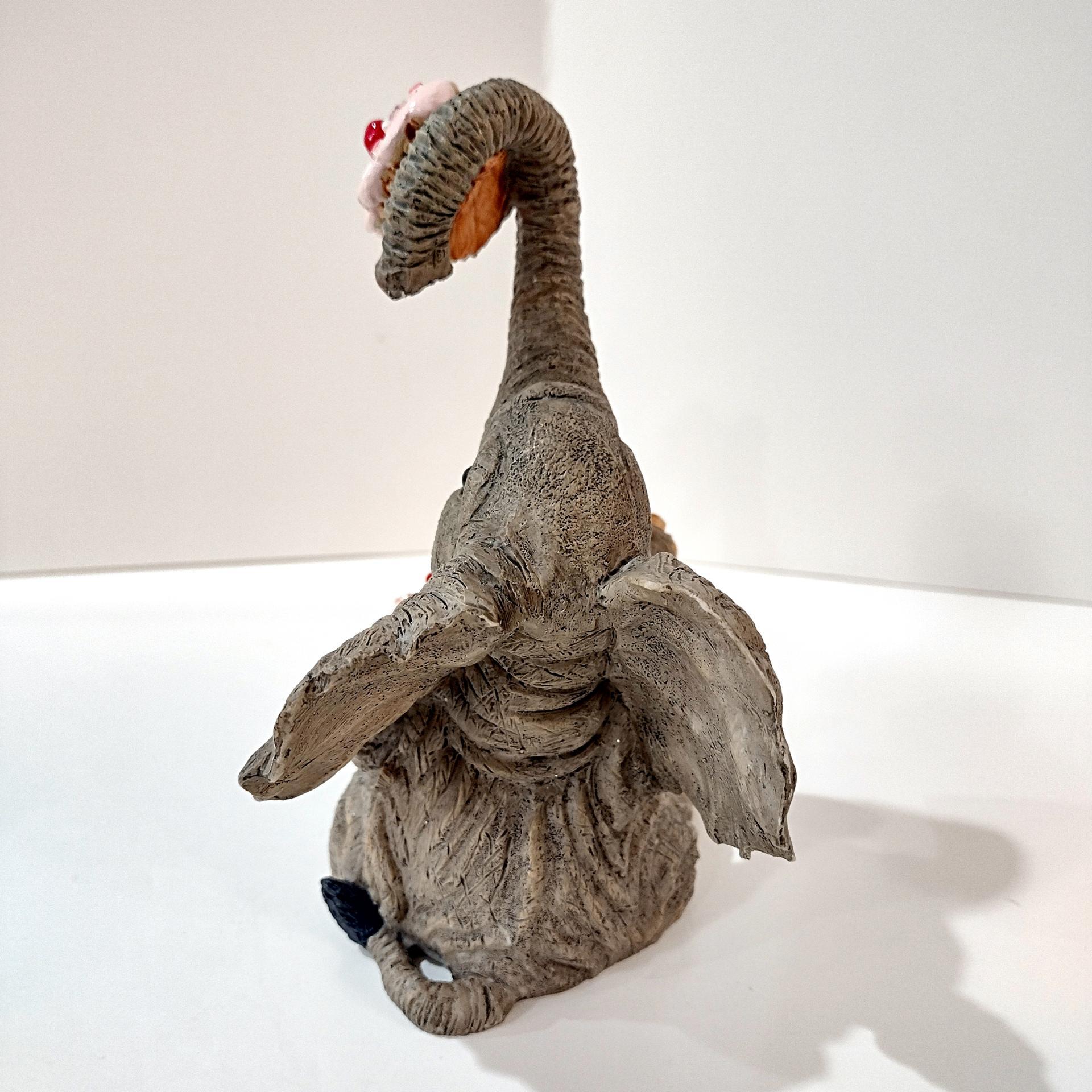 Vintage Lenox Sprinkles and Wrinkles Elephant with Cupcakes Resin Figurine