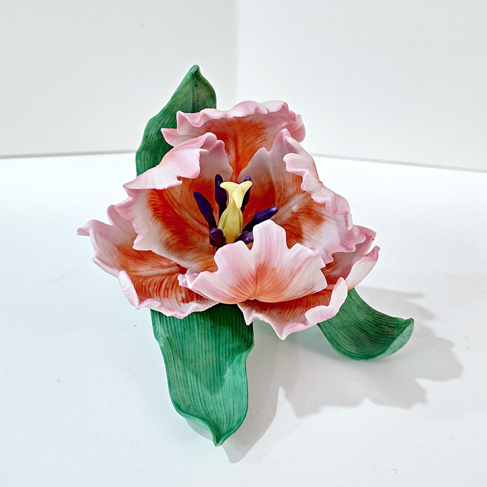 Vintage Lenox Parrot Tulip 1989 Porcelain Flower Figurine