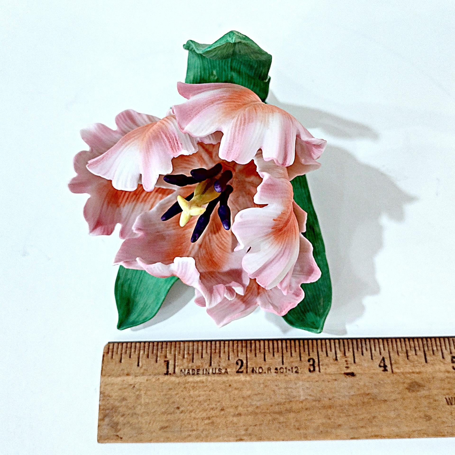 Vintage Lenox Parrot Tulip 1989 Porcelain Flower Figurine