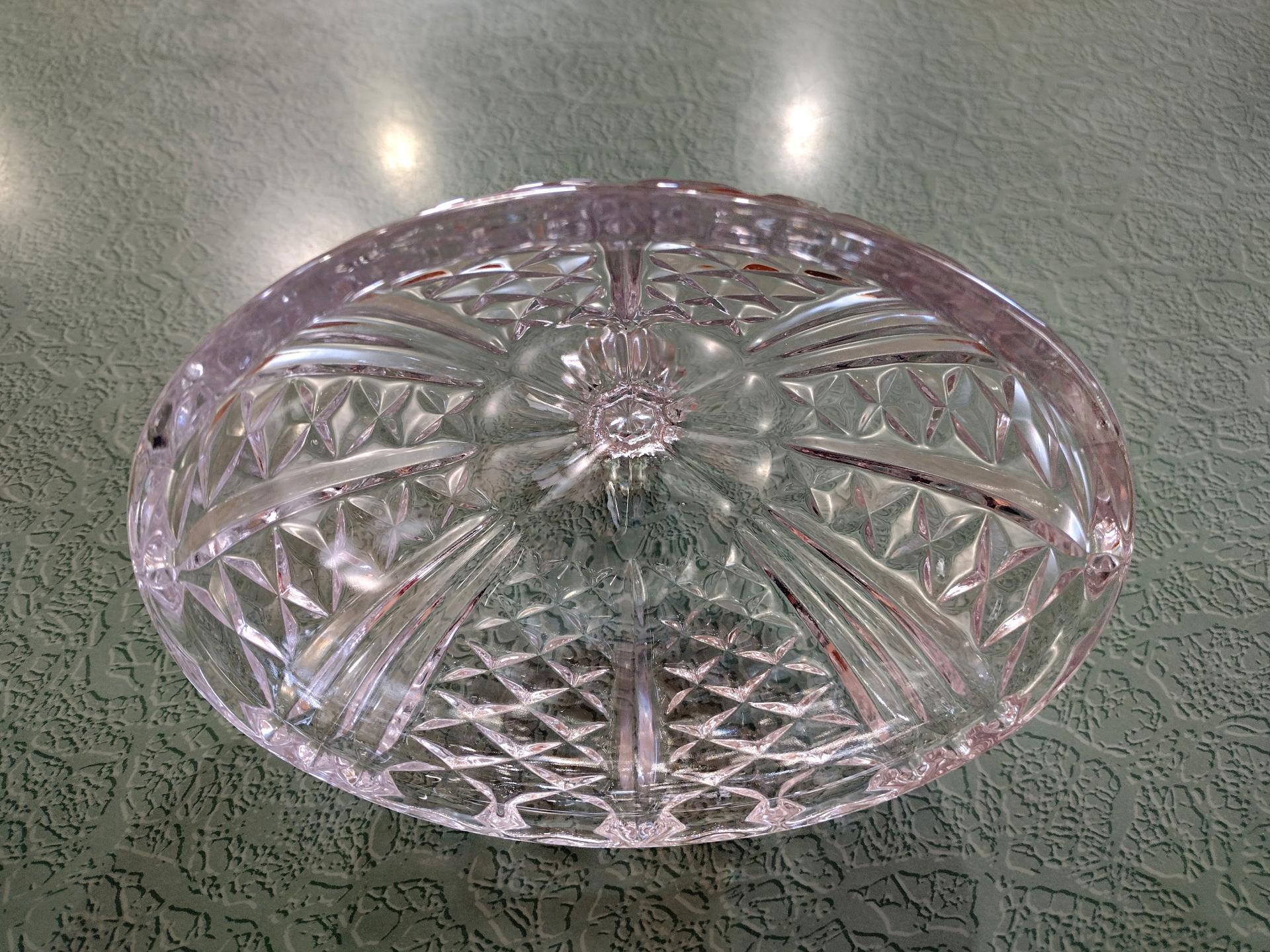 Vintage Lead Crystal Oval Candy Dish with Lid