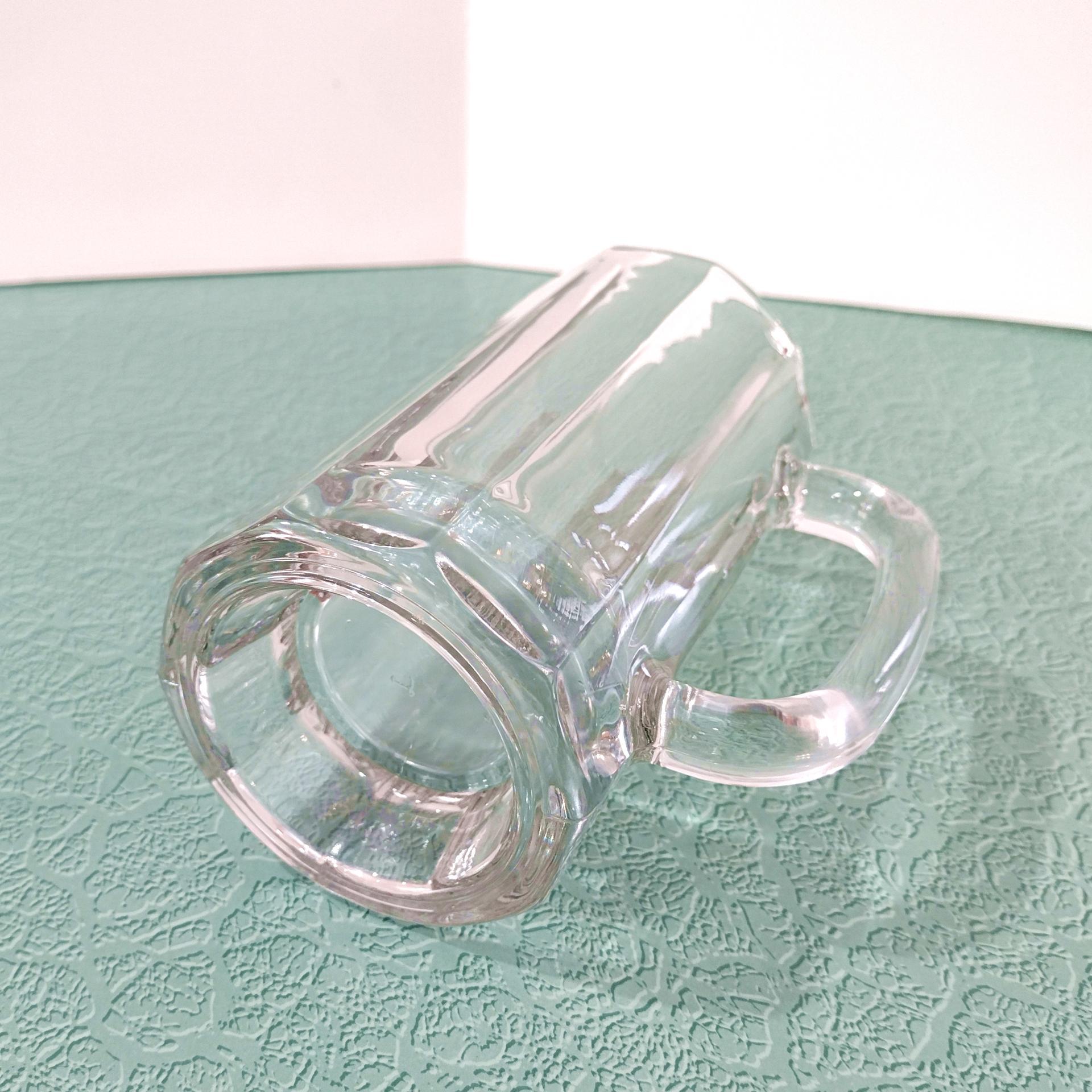 Vintage Libbey Heavy Weight Paneled Beer Mug, 16 Ounce Clear Glass Mug