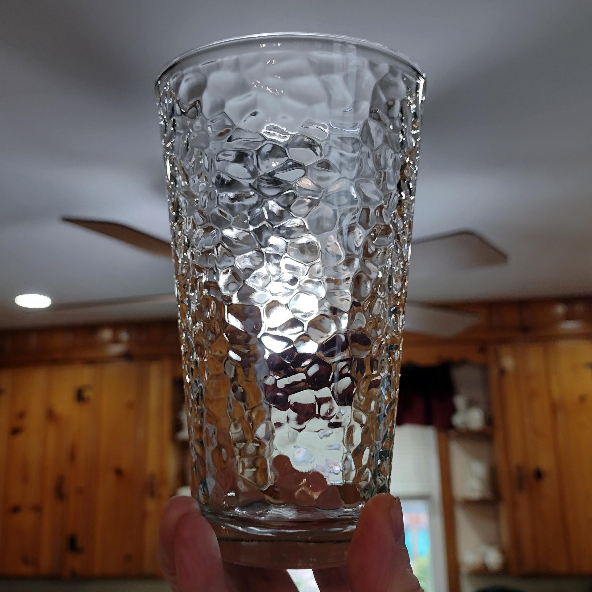 Vintage Libbey 16 Ounce Pebble Textured Tumblers Drinking Glasses, Set of Four