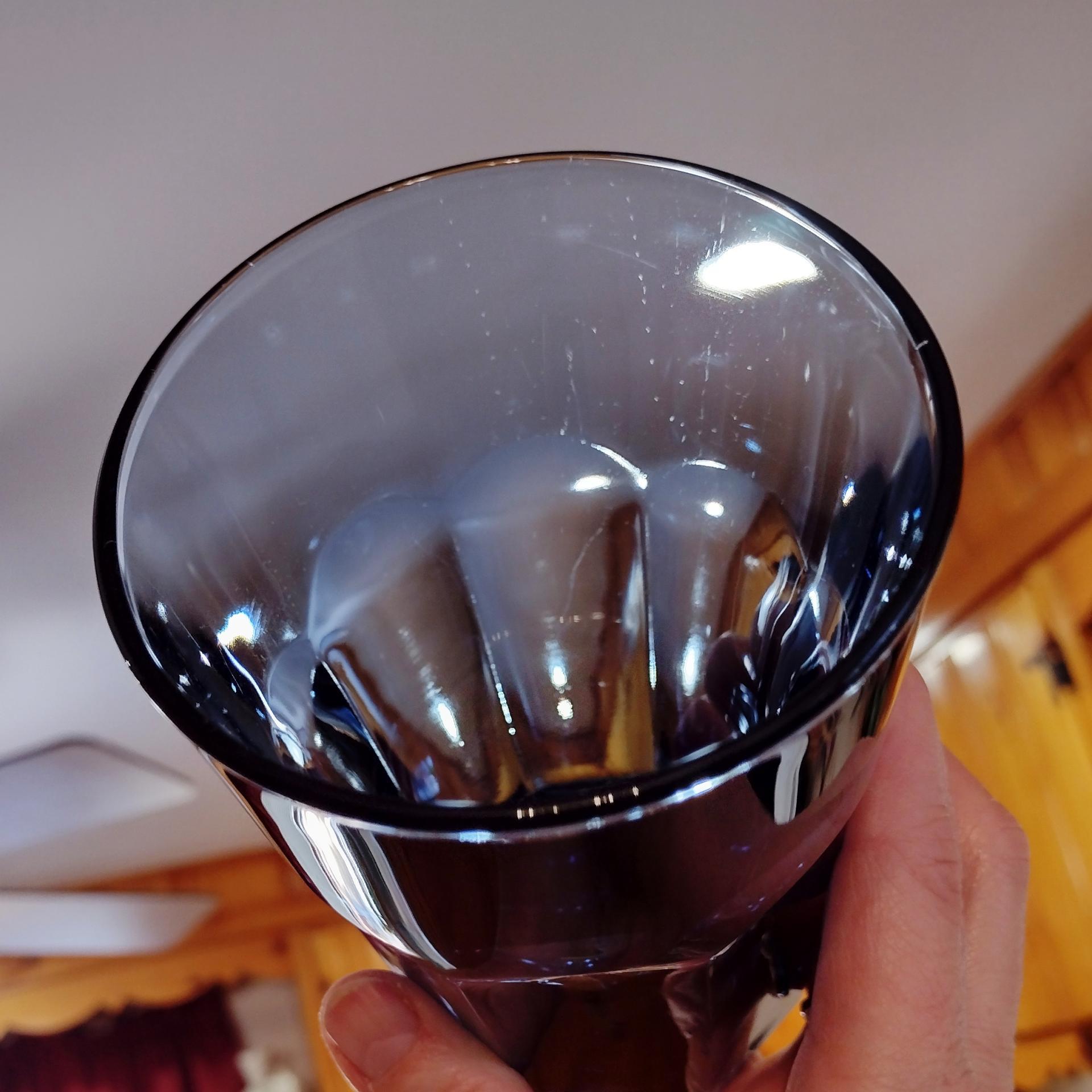 Vintage Libbey Gibraltar Dusky Blue Flat Iced Tea Glass, Blue Glass Tumbler