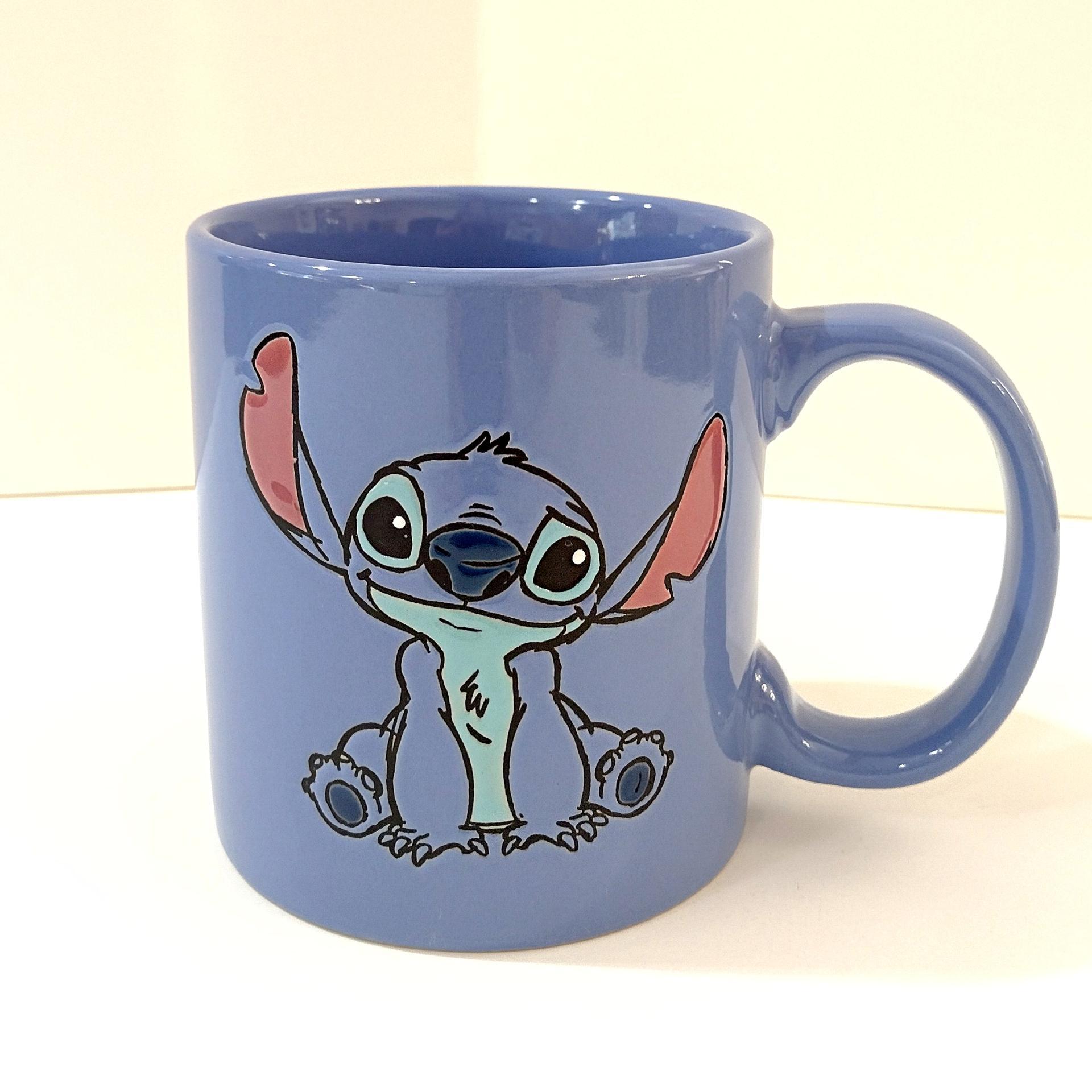 Vintage Disney Lilo and Stitch Blue Ceramic Oversized Coffee Tea Mug