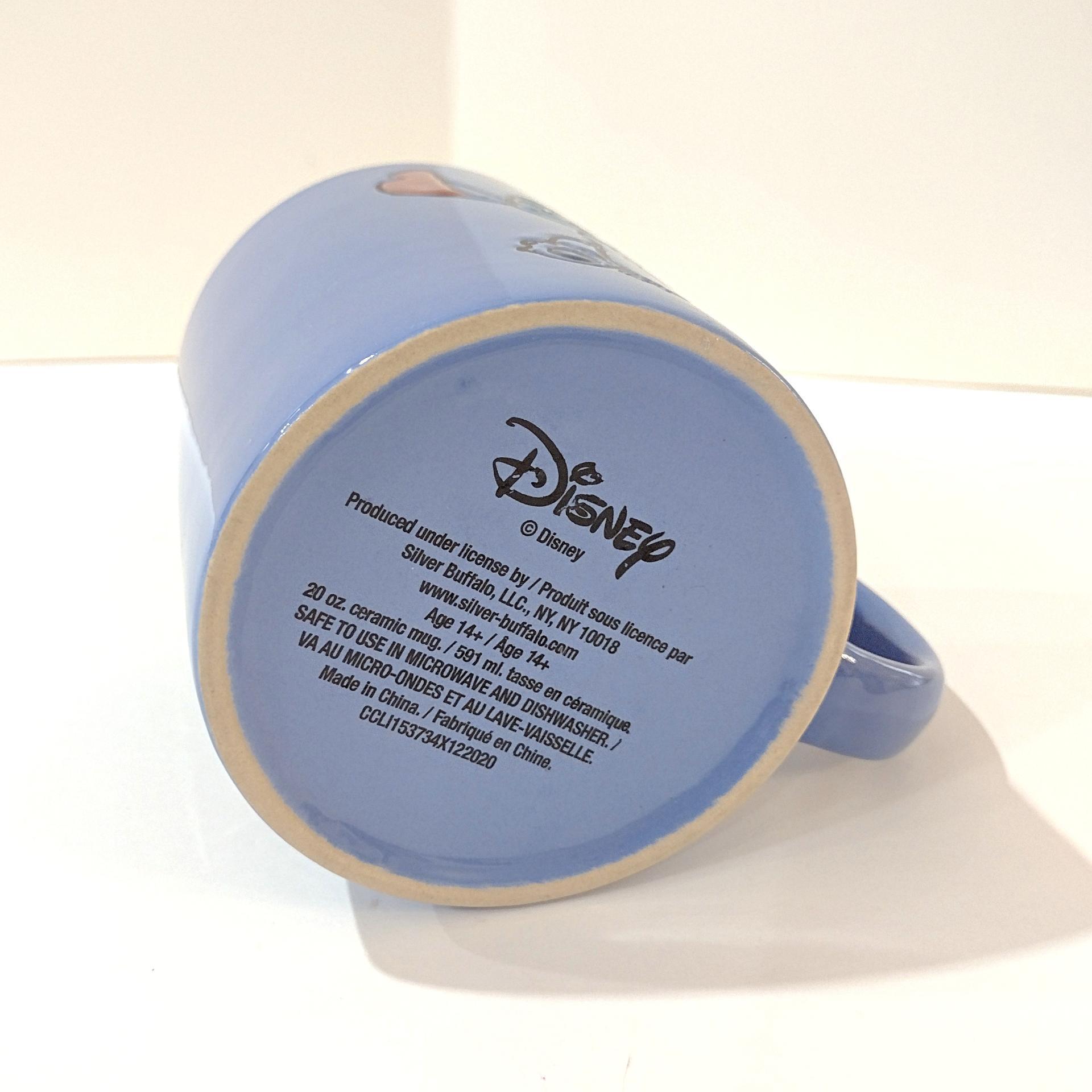 Vintage Disney Lilo and Stitch Blue Ceramic Oversized Coffee Tea Mug