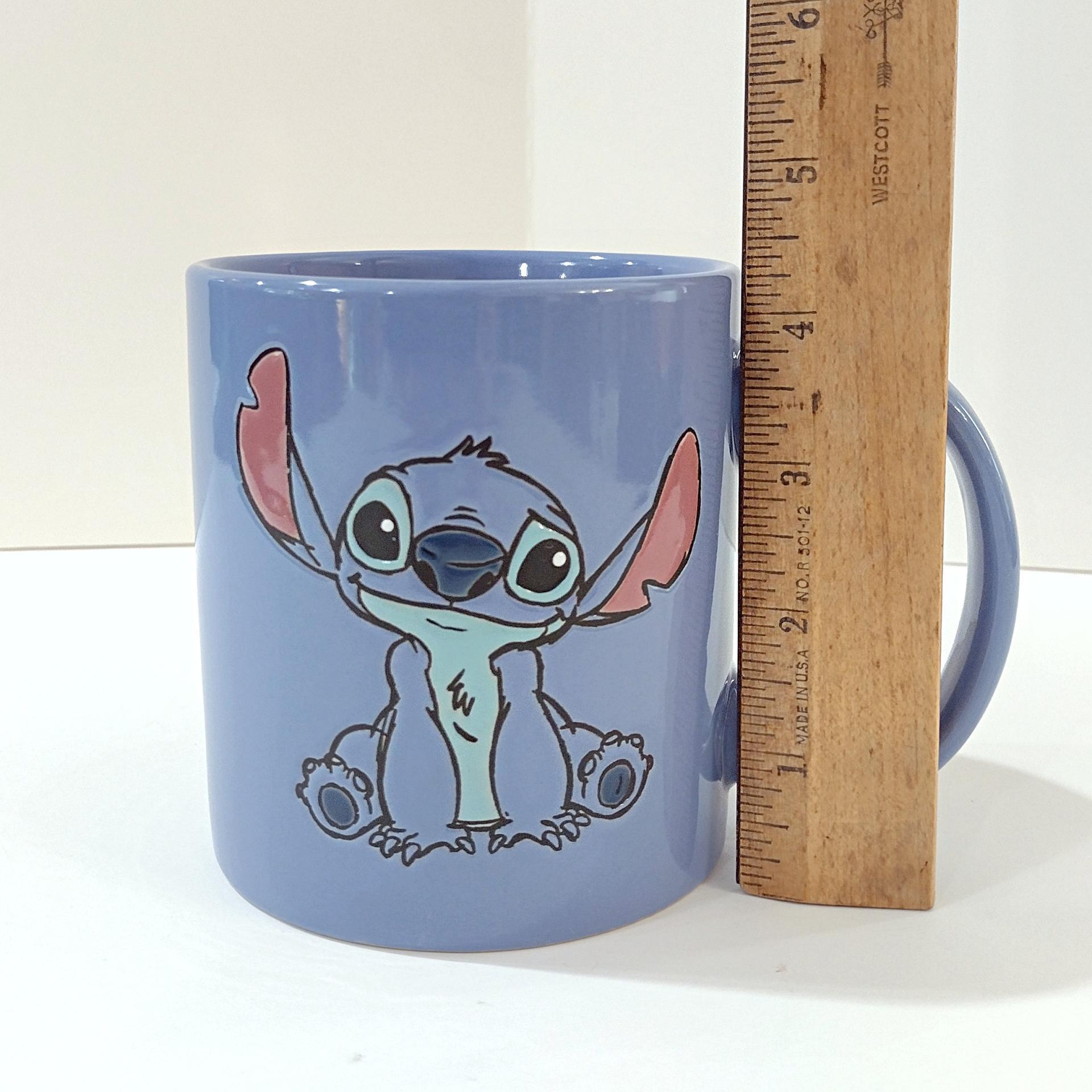Vintage Disney Lilo and Stitch Blue Ceramic Oversized Coffee Tea Mug