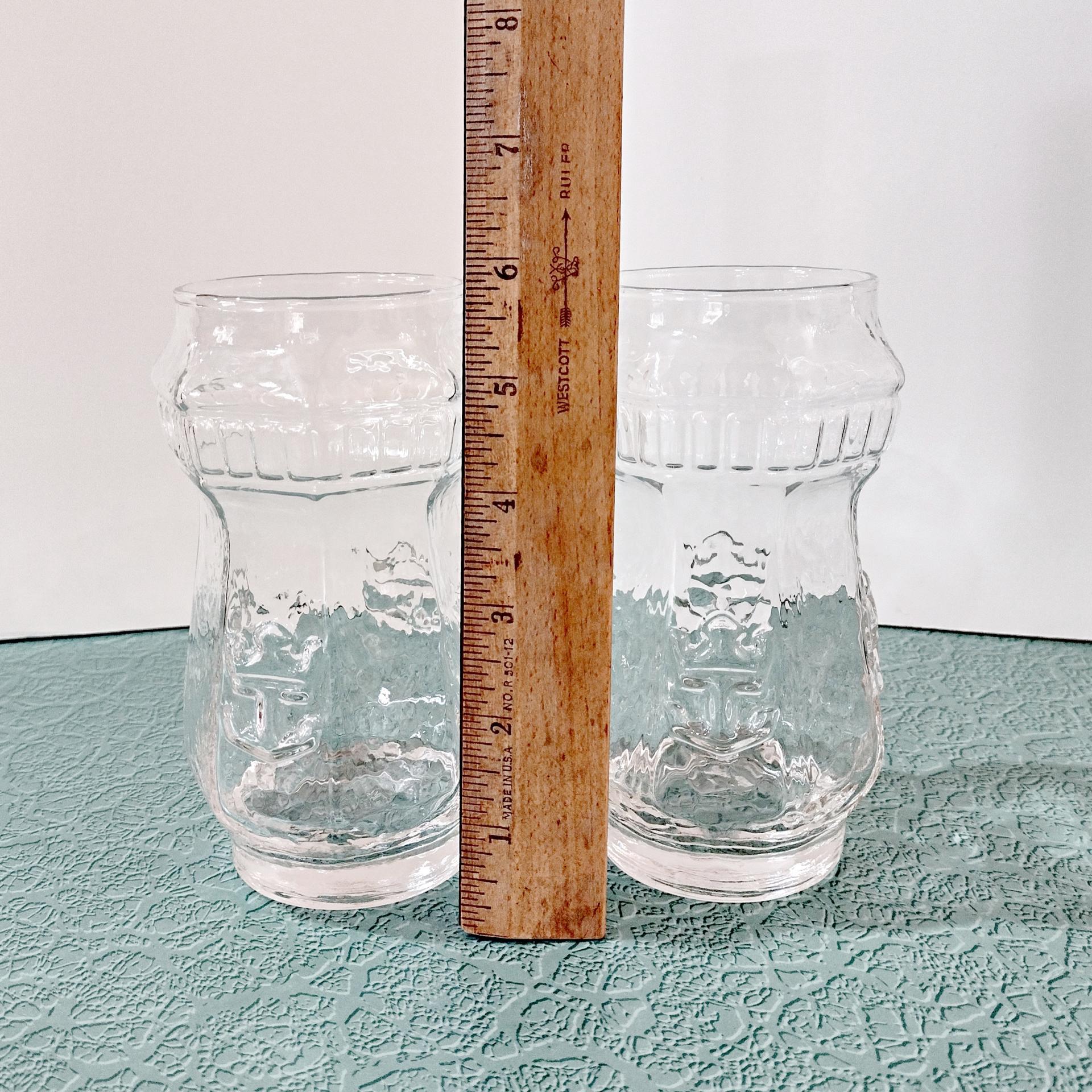 Vintage Lighthouse Shaped Glasses, Set of 2, Nautical Barware