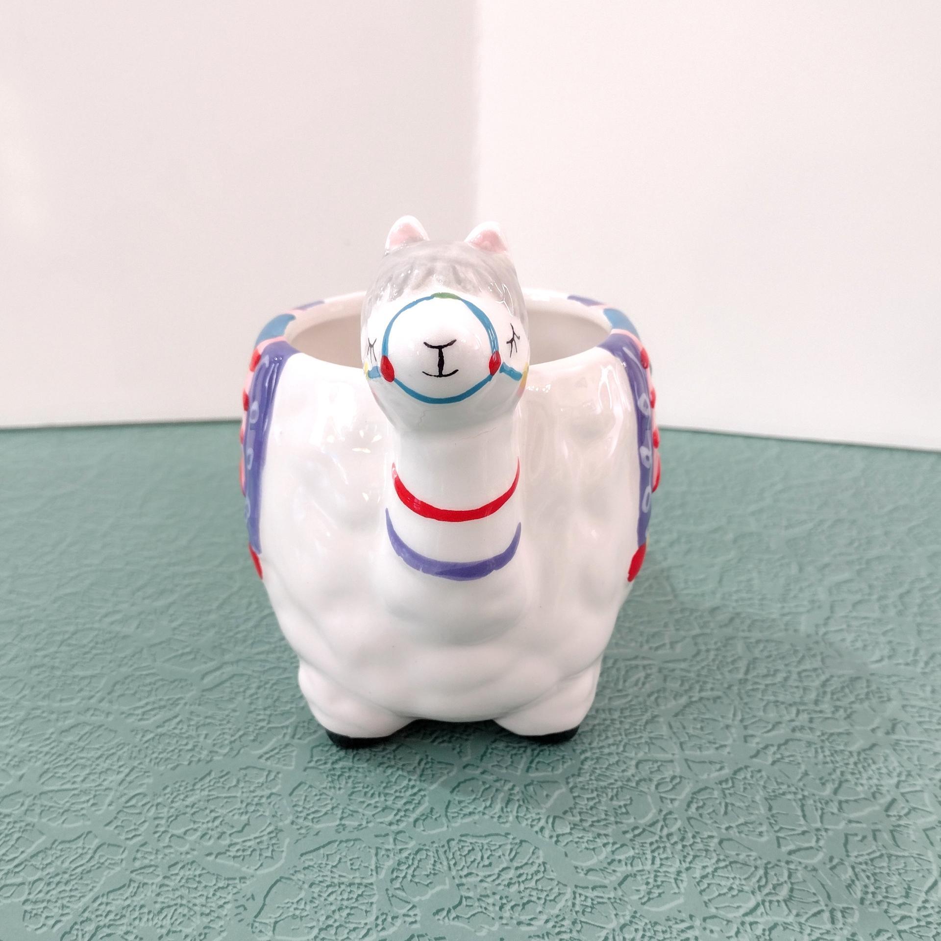 Vintage Llama Figurative Ceramic Coffee Tea Mug