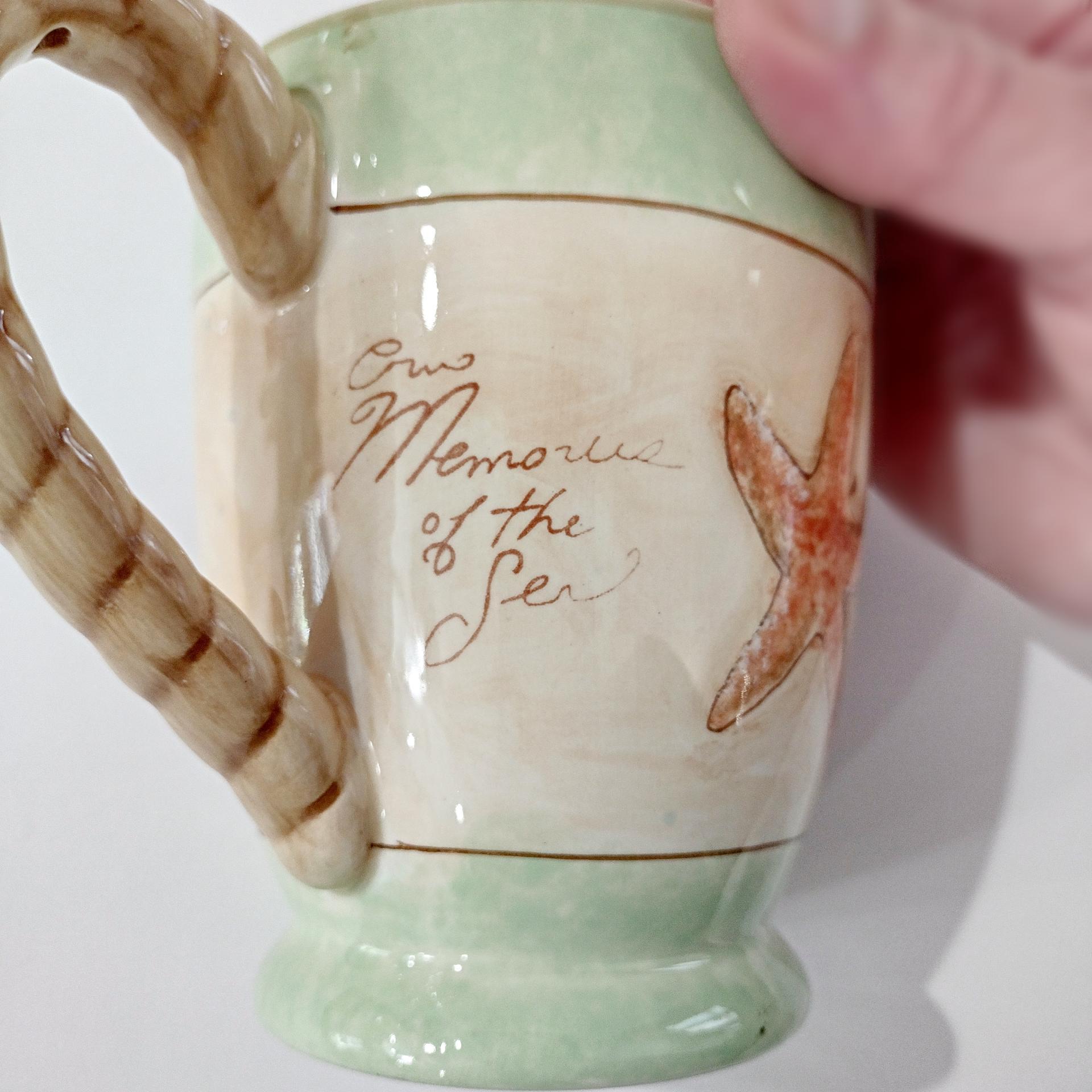 Vintage Susan Winget Shore Thing Ceramic Mugs, Set of 2, Starfish Lobster Ocean Sea Life Nautical Mugs