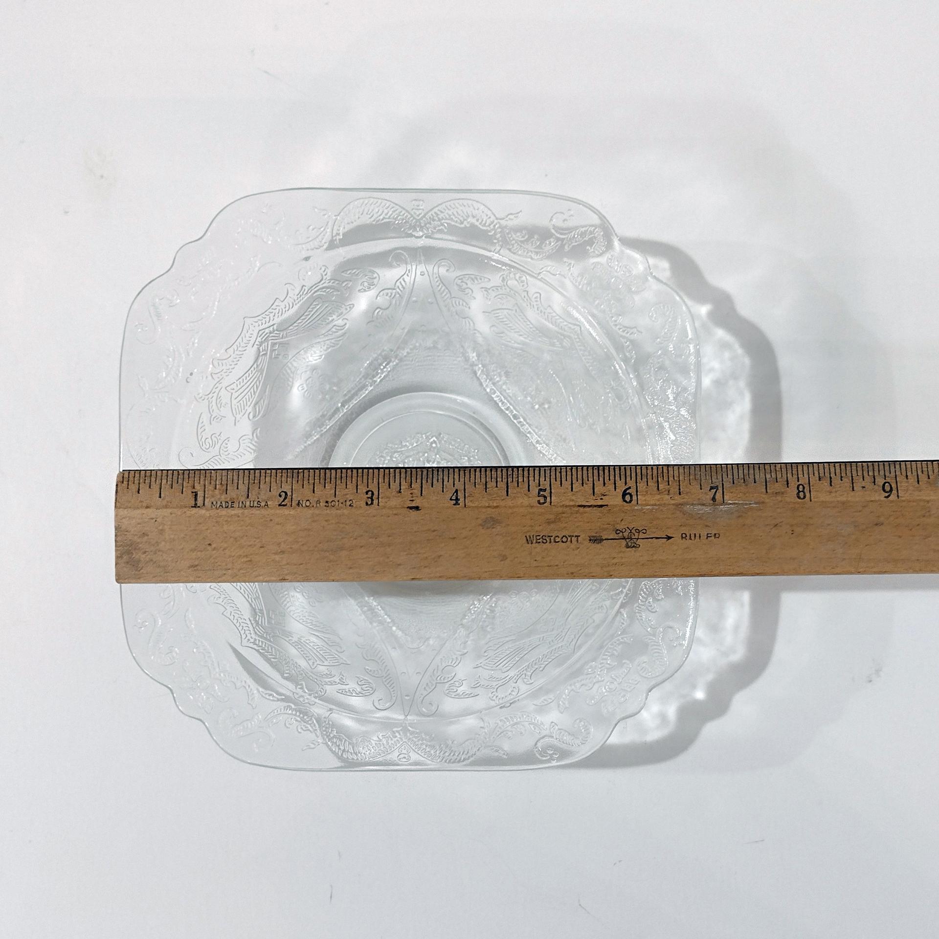Vintage Indiana Glass Madrid Recollection Cereal Bowls, Set of Four, Pressed Glass Serving Bowls