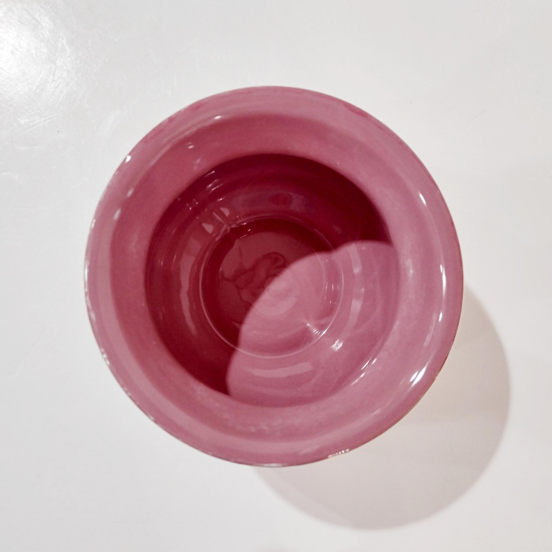 Vintage Ceramic Pink Marble Glaze Small Planter Pot