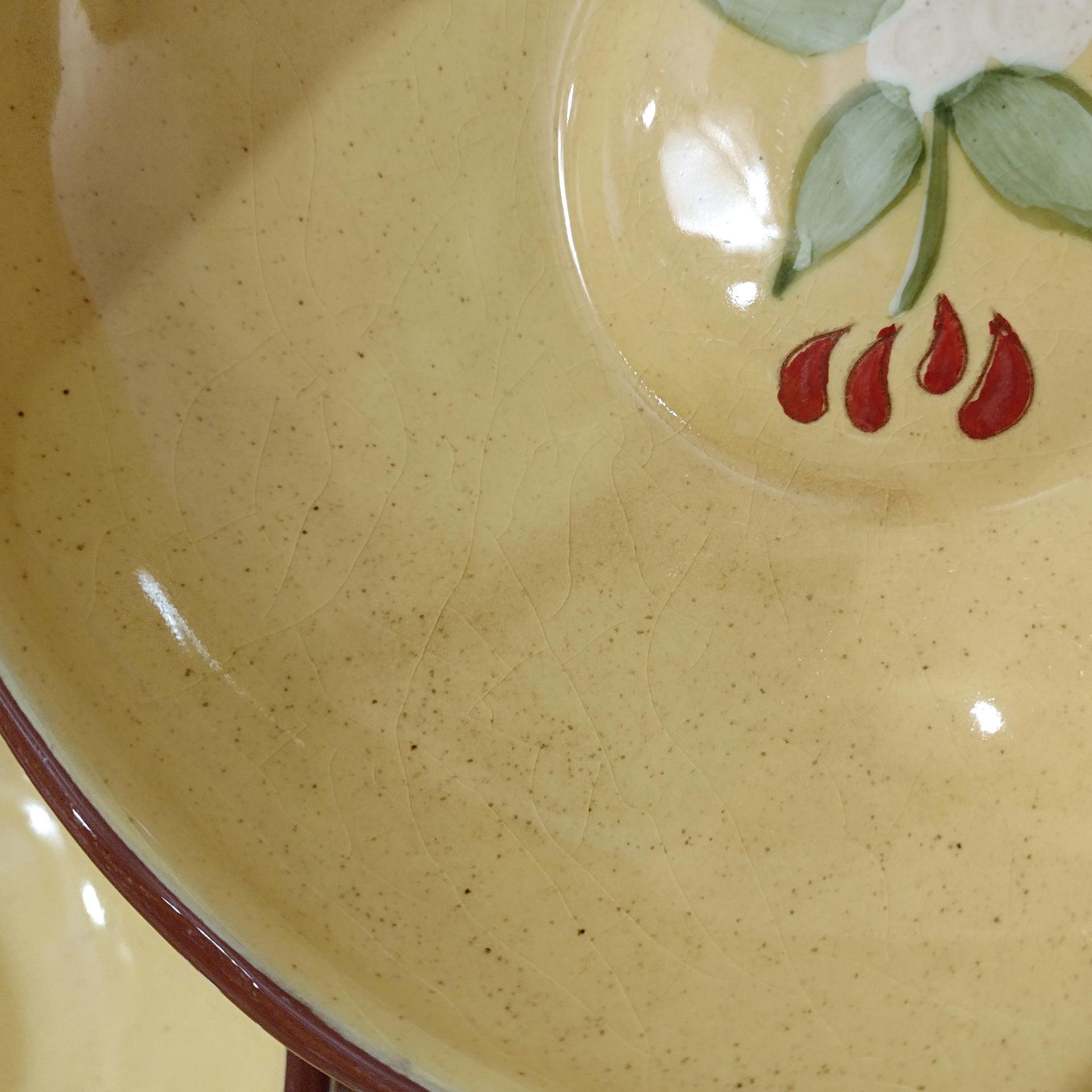 Vintage Artland Margaux Collection Ceramic Coupe Soup Bowls, Set of Two, Tuscan Style Handled Bowls