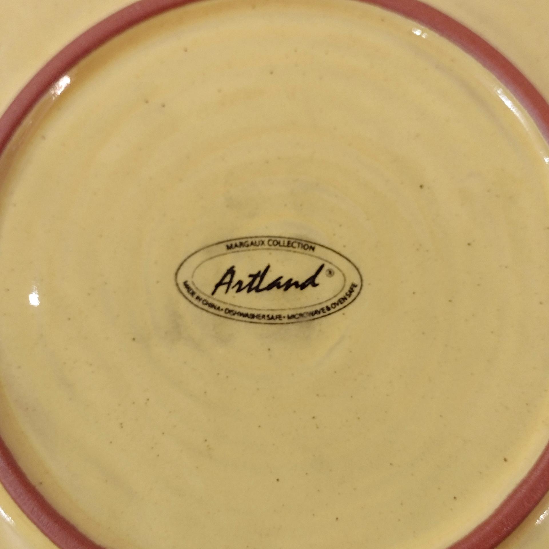 Vintage Artland Margaux Collection Ceramic Salad Dessert Appetizer Plates, Set of Two, Tuscan Style Servingware