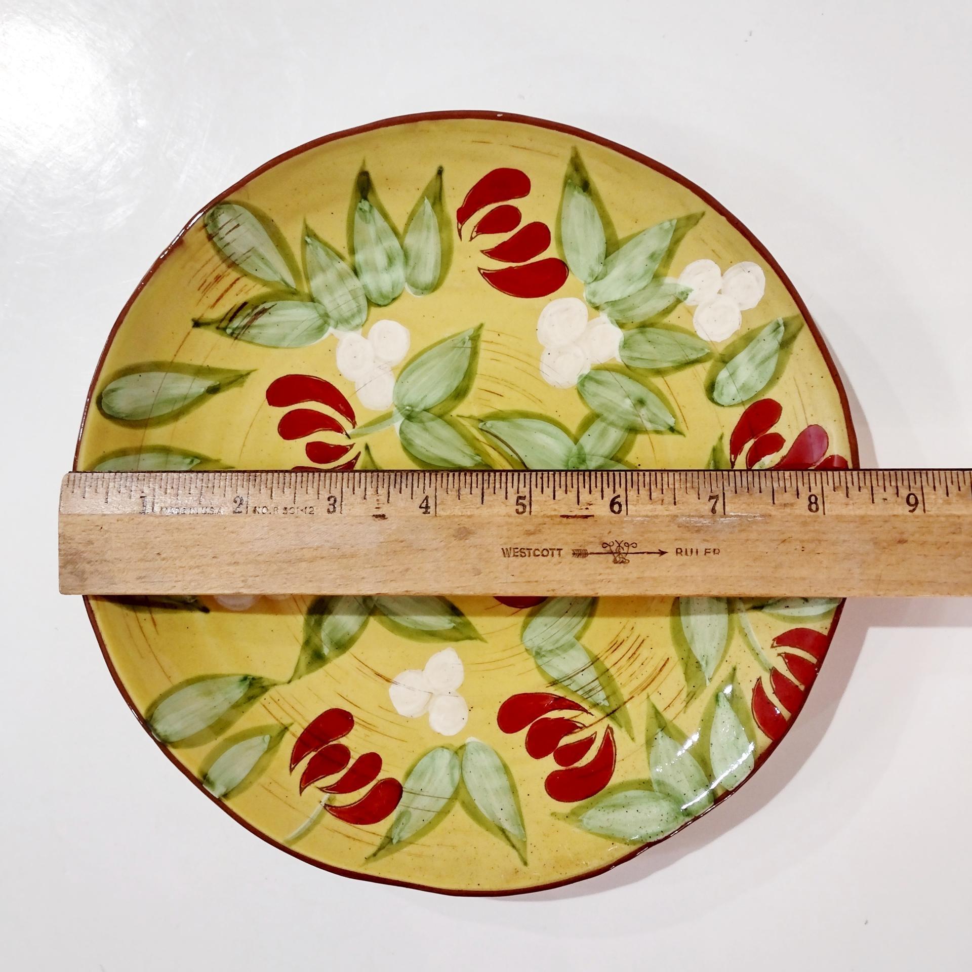 Vintage Artland Margaux Collection Ceramic Salad Dessert Appetizer Plates, Set of Two, Tuscan Style Servingware