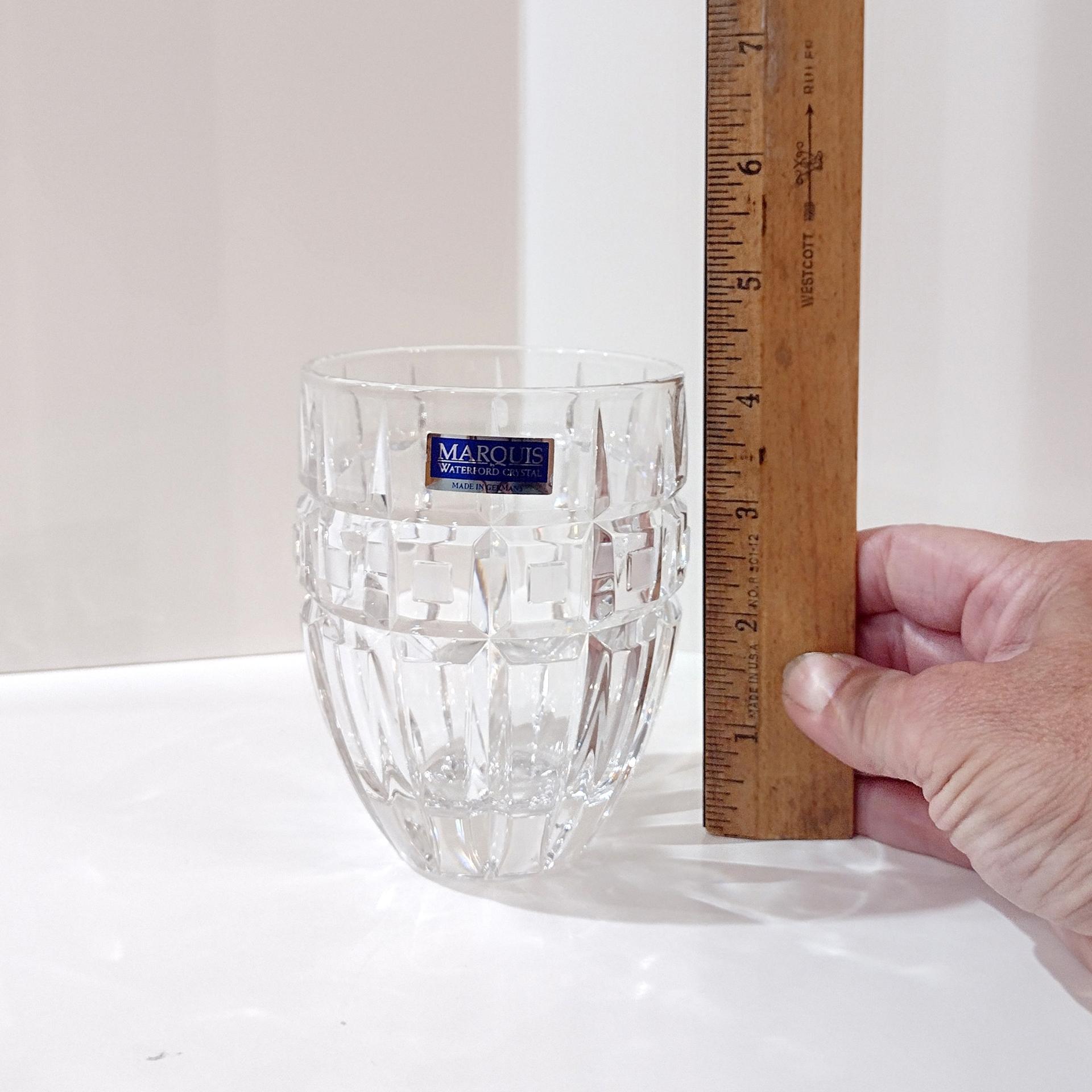 Vintage NEW Waterford Crystal Marquis Quadrata Double Old Fashioned /  Whiskey / Lowball / Rocks Glass