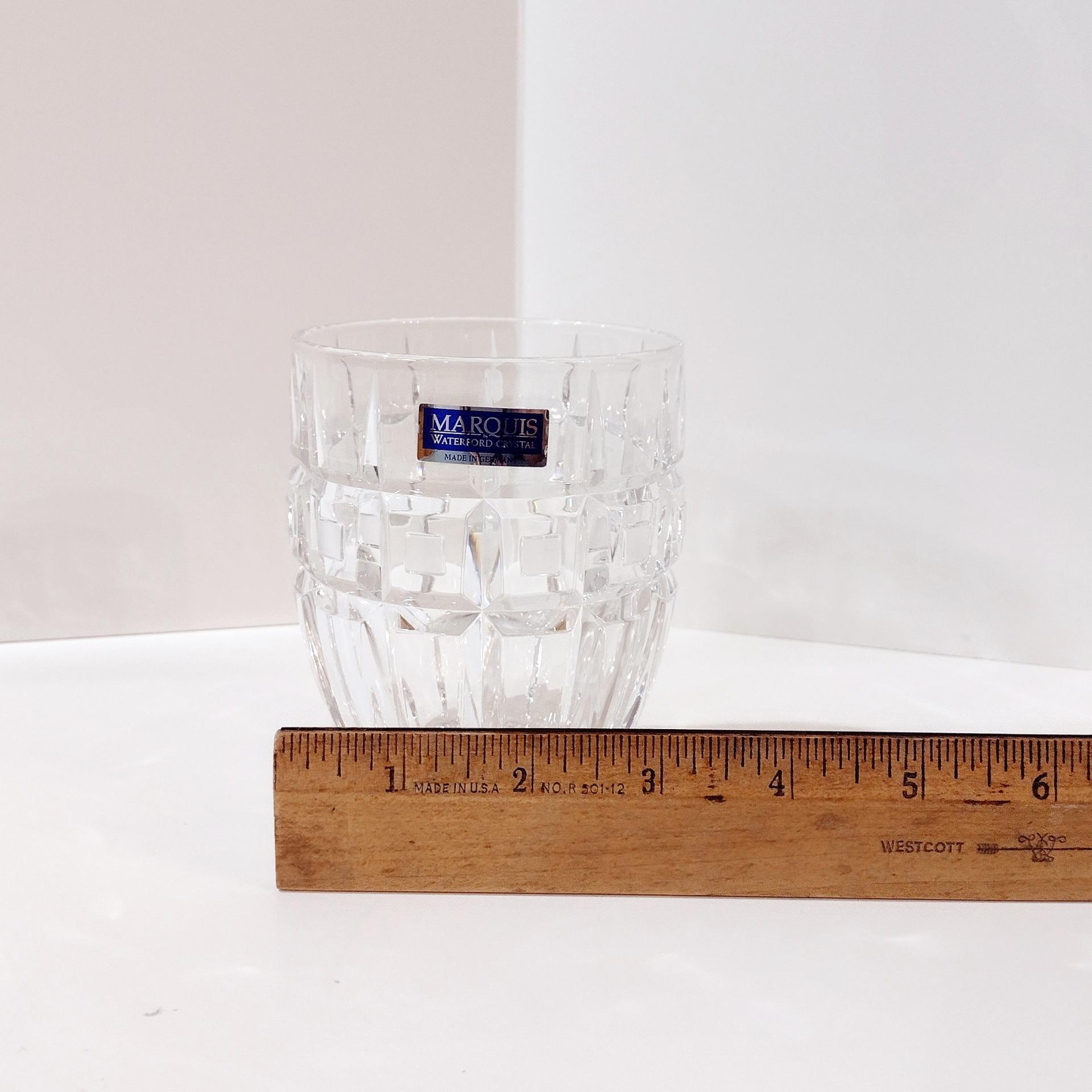Vintage NEW Waterford Crystal Marquis Quadrata Double Old Fashioned /  Whiskey / Lowball / Rocks Glass