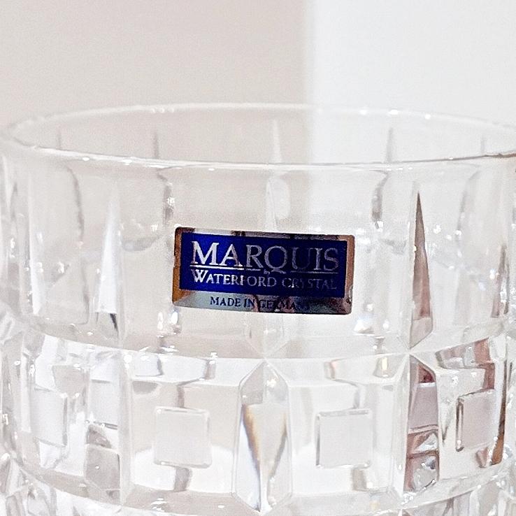 Vintage NEW Waterford Crystal Marquis Quadrata Double Old Fashioned /  Whiskey / Lowball / Rocks Glass