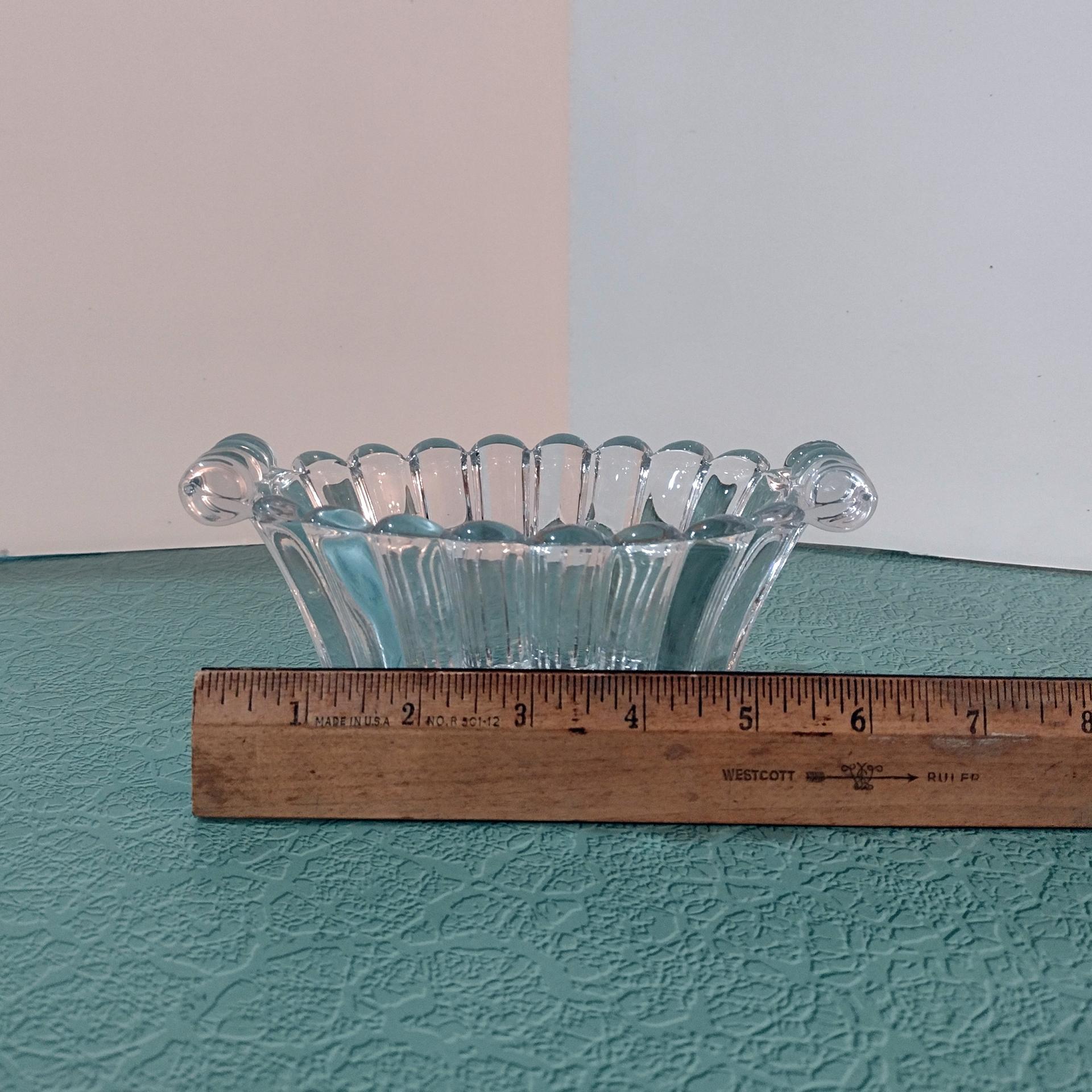 Vintage Heisey Crystolite Mayonnaise Bowl, Clear Pressed Glass Candy Nut Dish