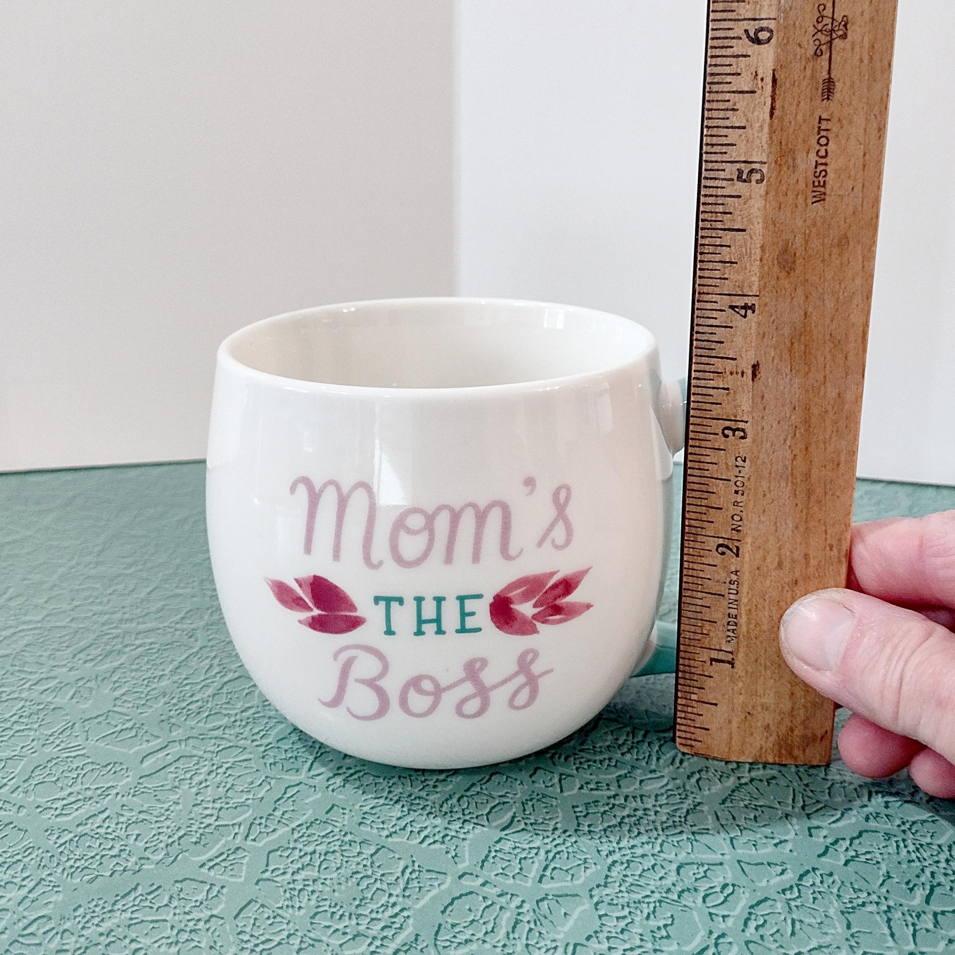 Vintage Mom's the Boss Ceramic Coffee Mug, Mother's Day Gift