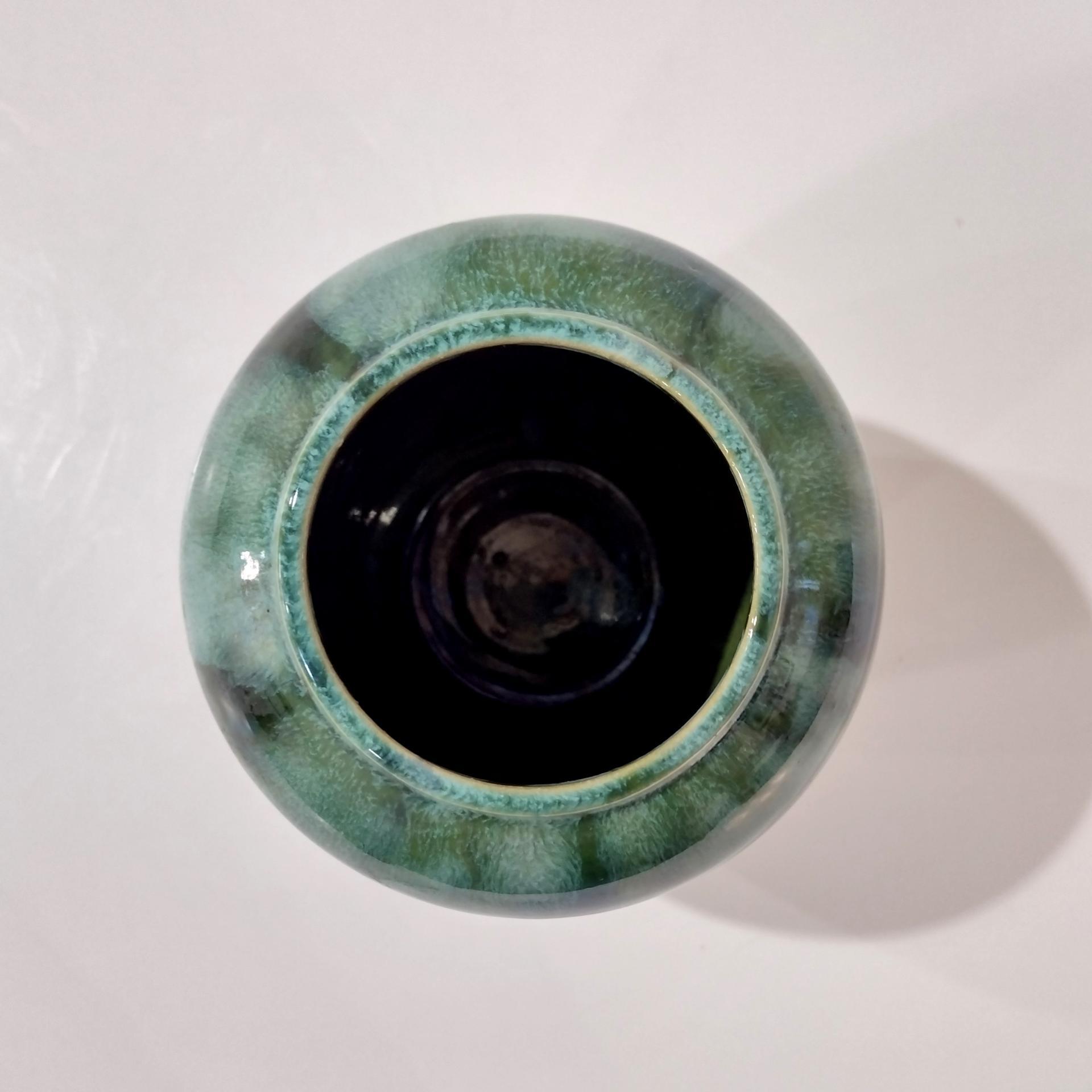 Vintage McCoy Green Onyx Ceramic Vase, 1930's Mccoy Pottery