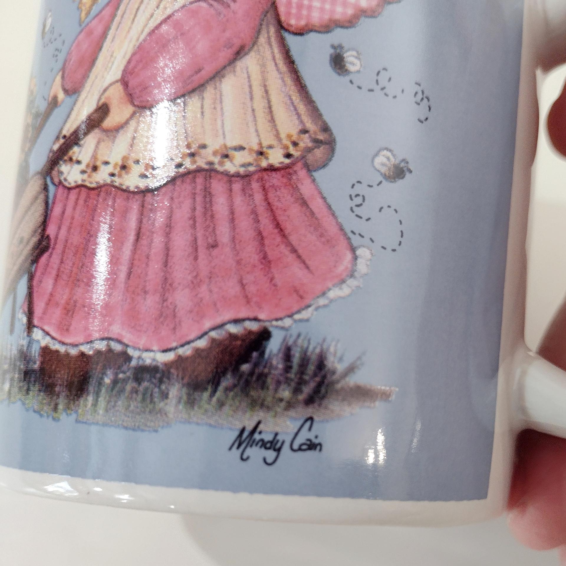 Vintage Mindy Cain Gardening Angel Mugs, Set of Three