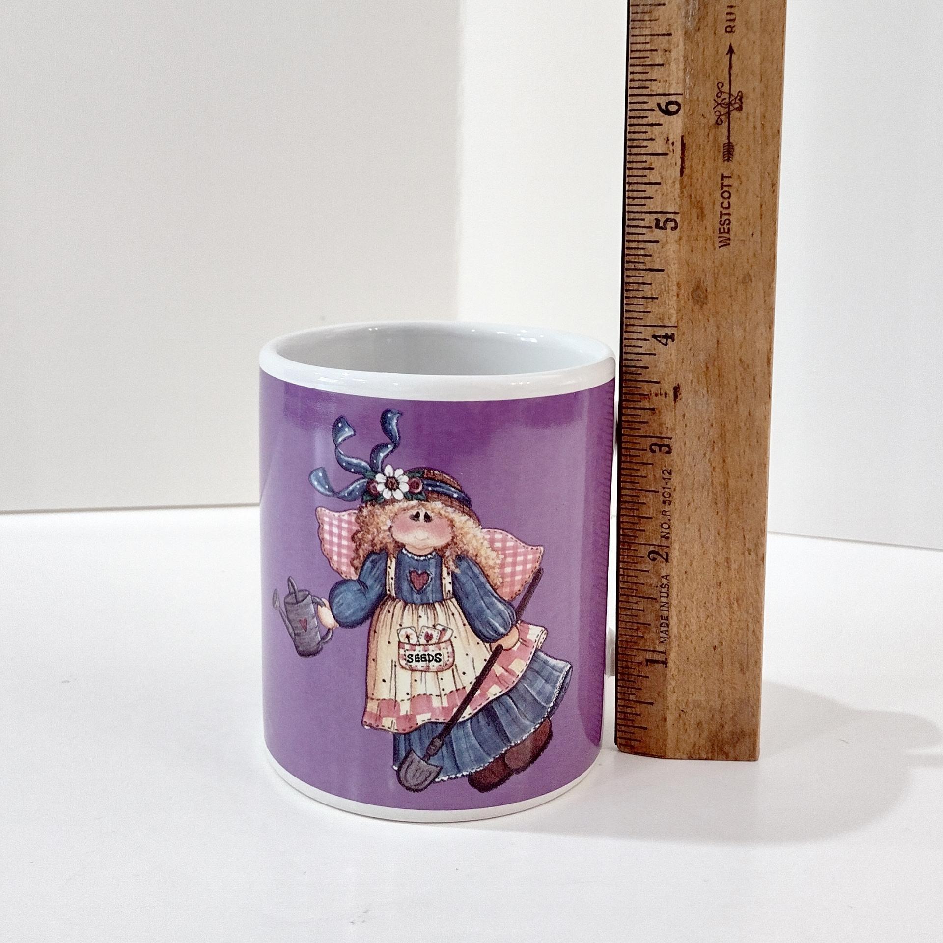 Vintage Mindy Cain Gardening Angel Mugs, Set of Three