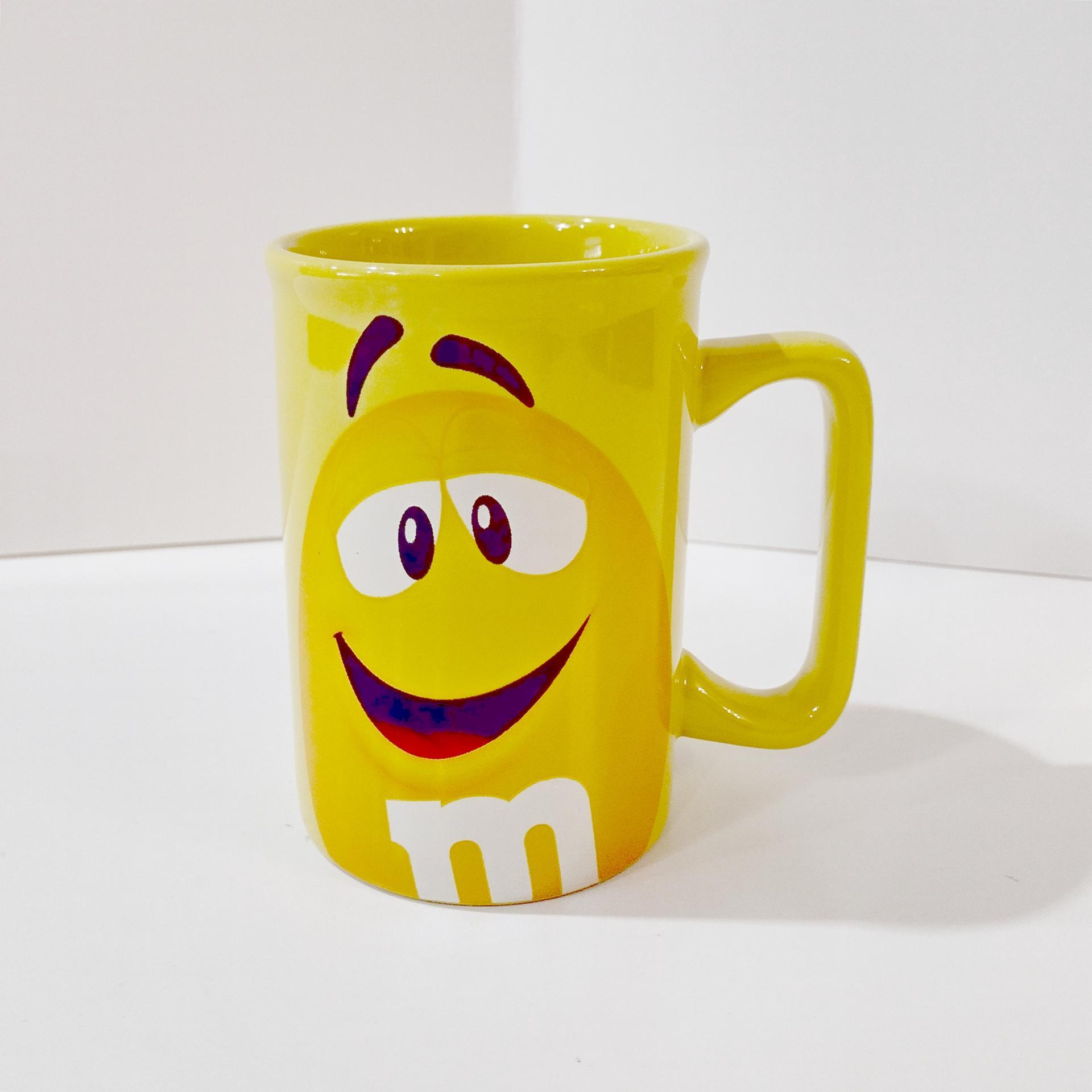 Vintage Yellow M & M Candy Ceramic Coffee Tea Mug