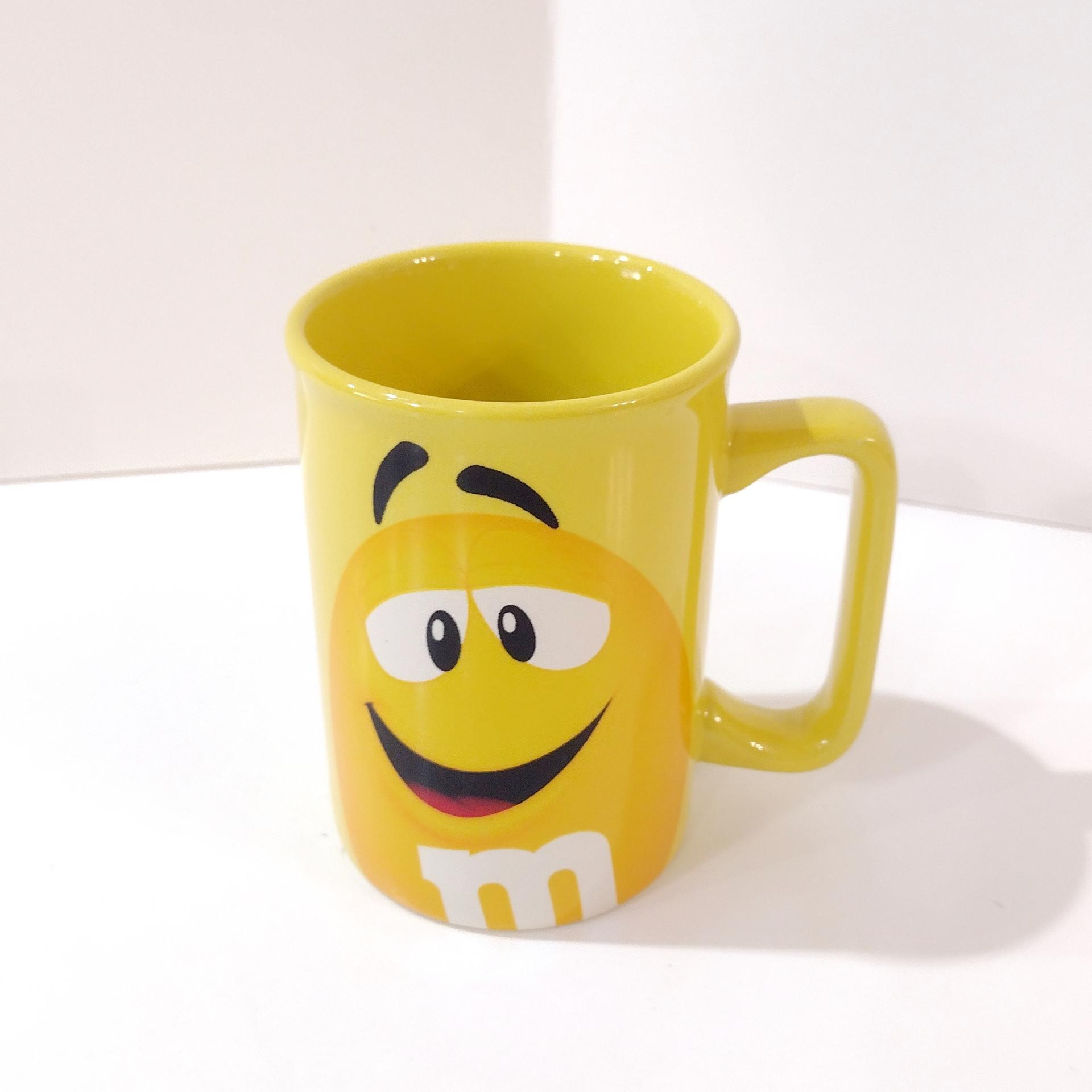 Vintage Yellow M & M Candy Ceramic Coffee Tea Mug