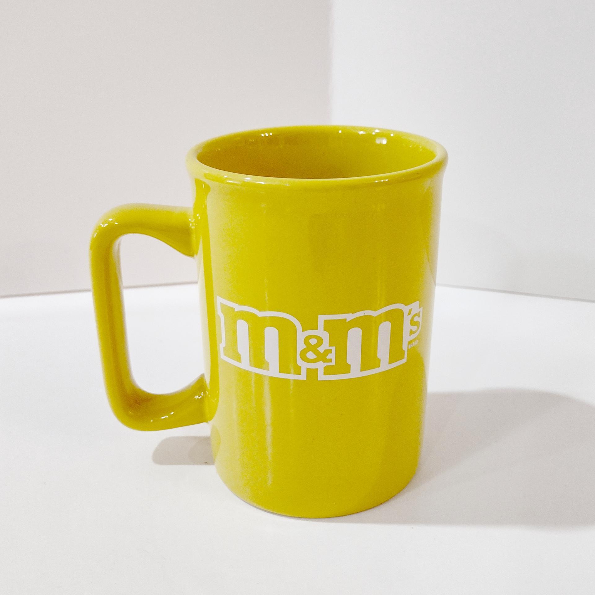Vintage Yellow M & M Candy Ceramic Coffee Tea Mug