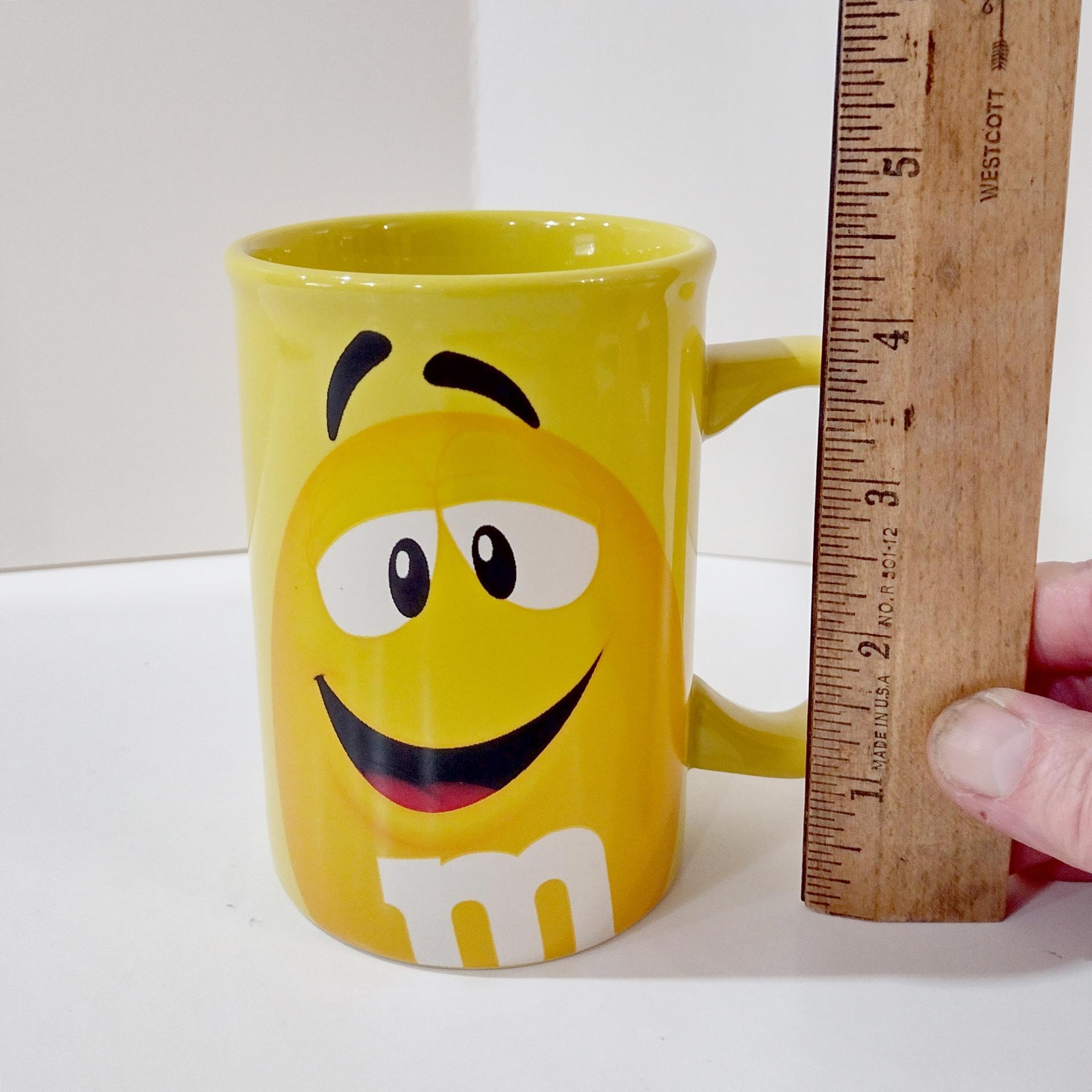 Vintage Yellow M & M Candy Ceramic Coffee Tea Mug