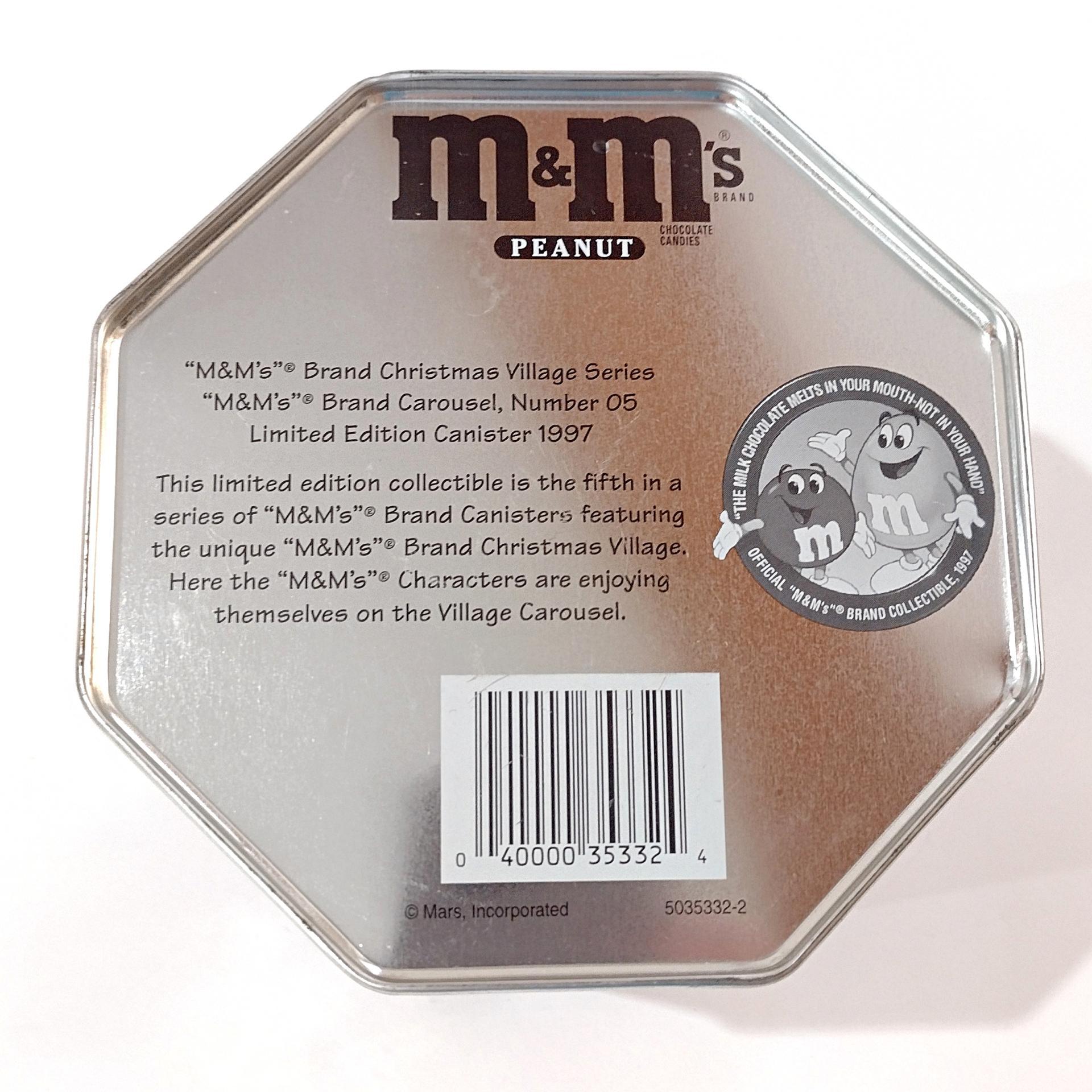 Vintage 1997 M&Ms Limited Edition Village Series Carousel Merry Go Round Christmas Holiday Tin, M and M's Collectible Storage Container