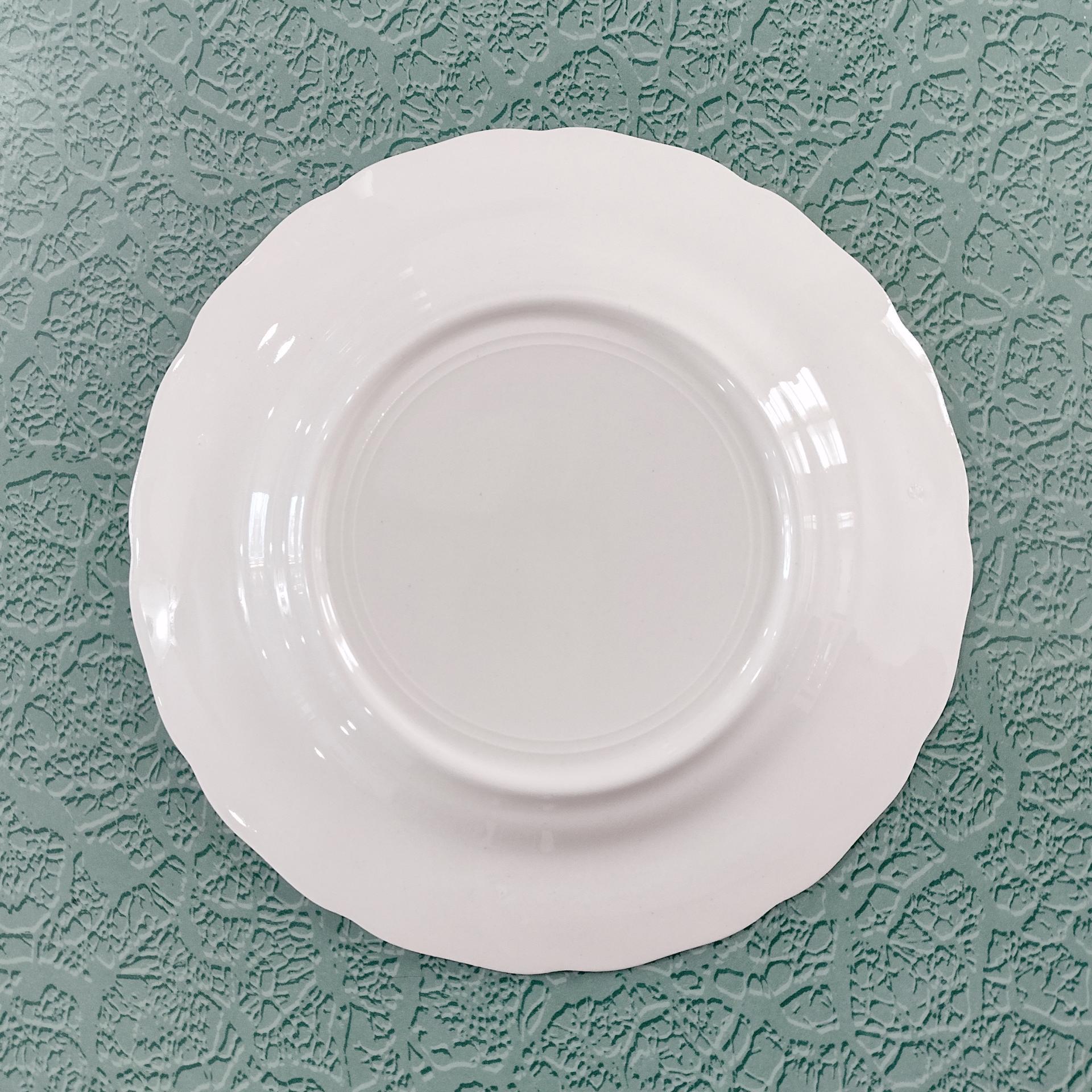 Vintage Canonsburg Moss Rose Bread Appetizer Plates, Set of 5, Pink Floral MCM Plates