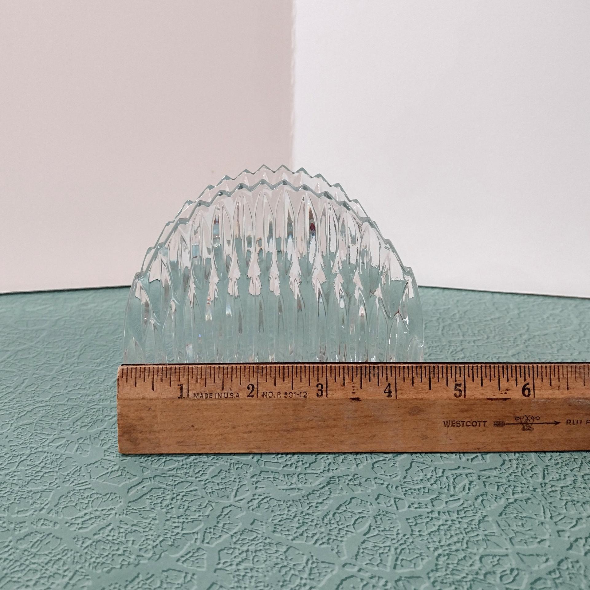 Vintage Princess House Royal Highlights Crystal Napkin Holder, Letter Desk Organizer