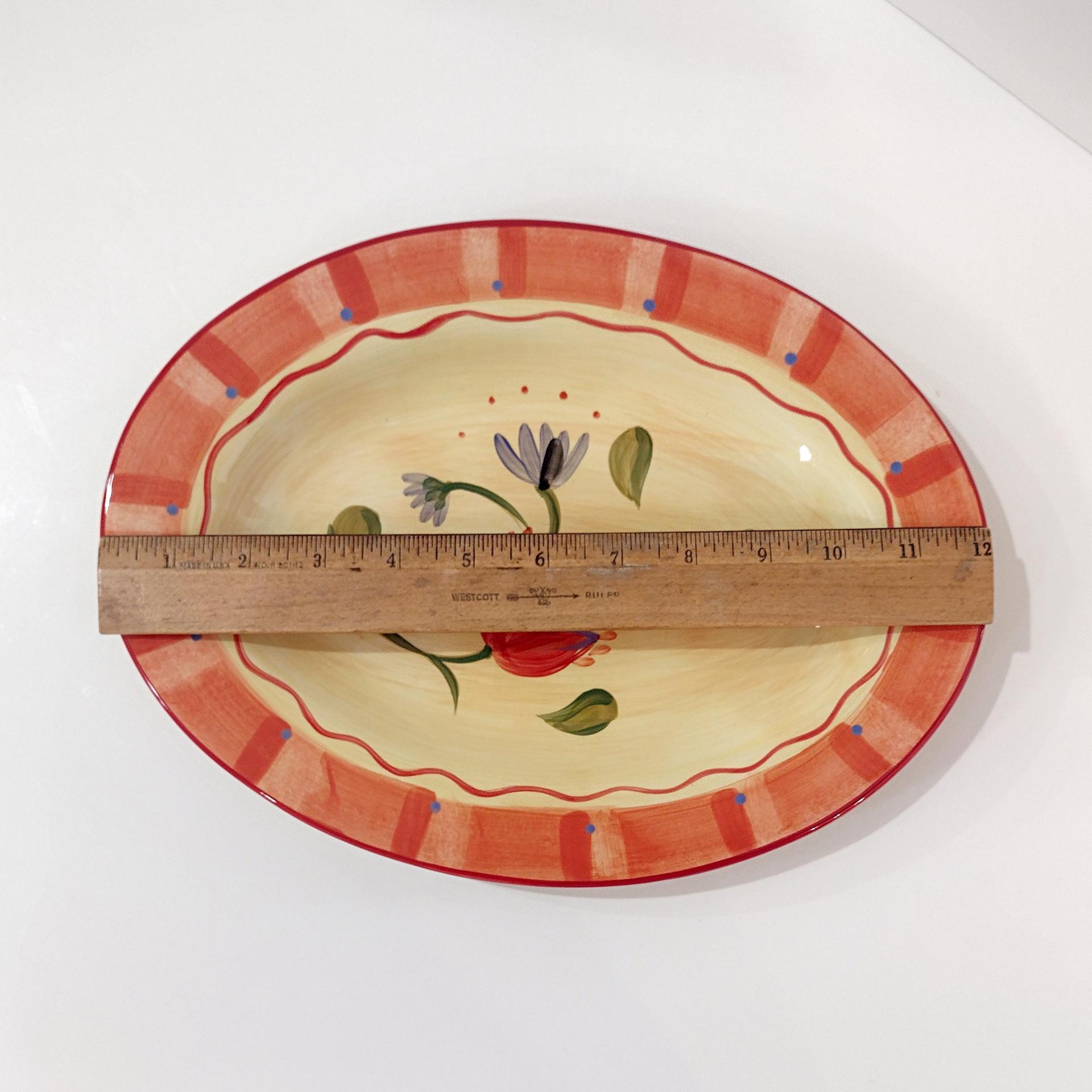 Vintage Pfaltzgraff Napoli Ceramic Steak Platter, Set of Two