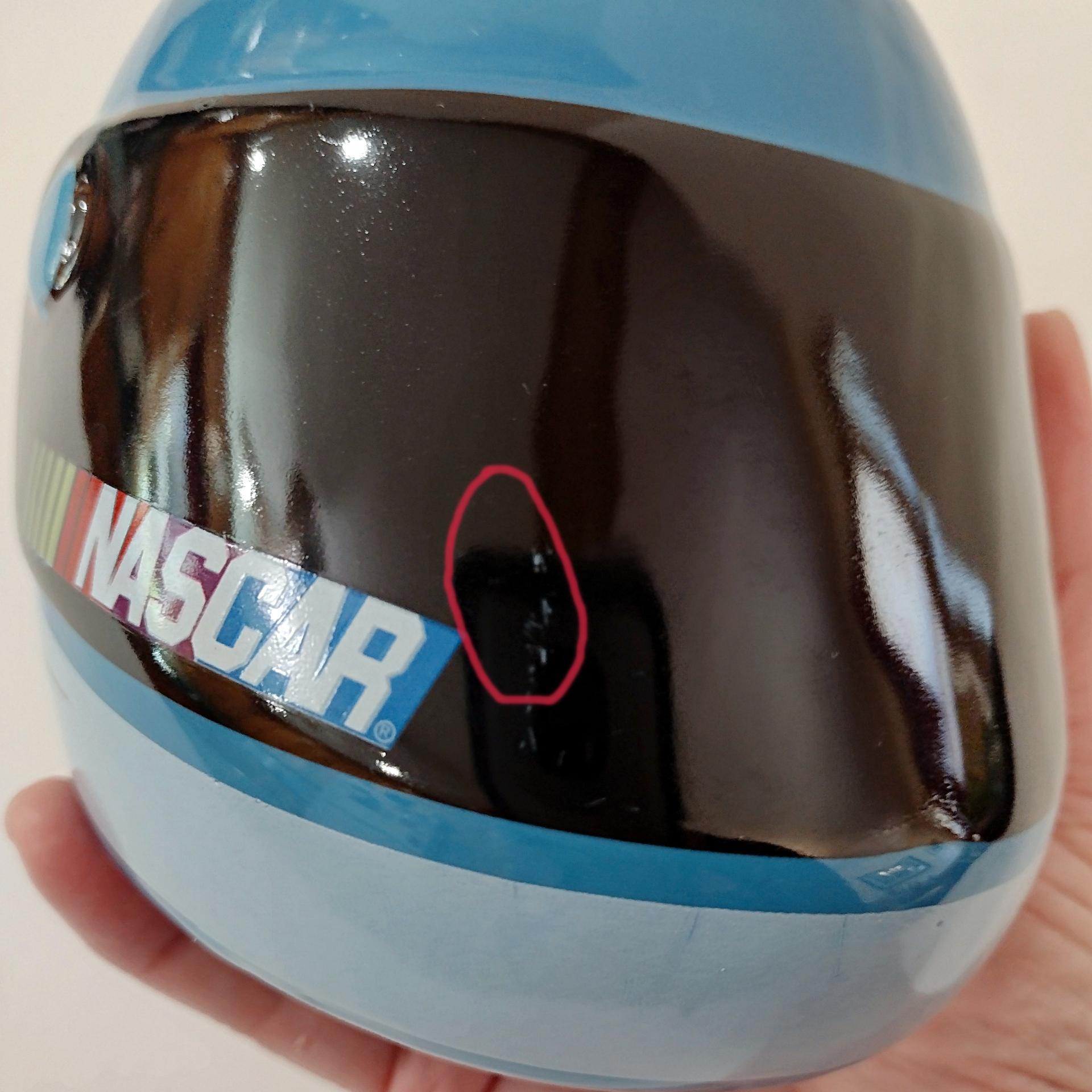 Vintage Blue Nascar Sherwood Racing Helmet Ceramic Mug, 2003 Race Car Helmet Coffee Tea Mug