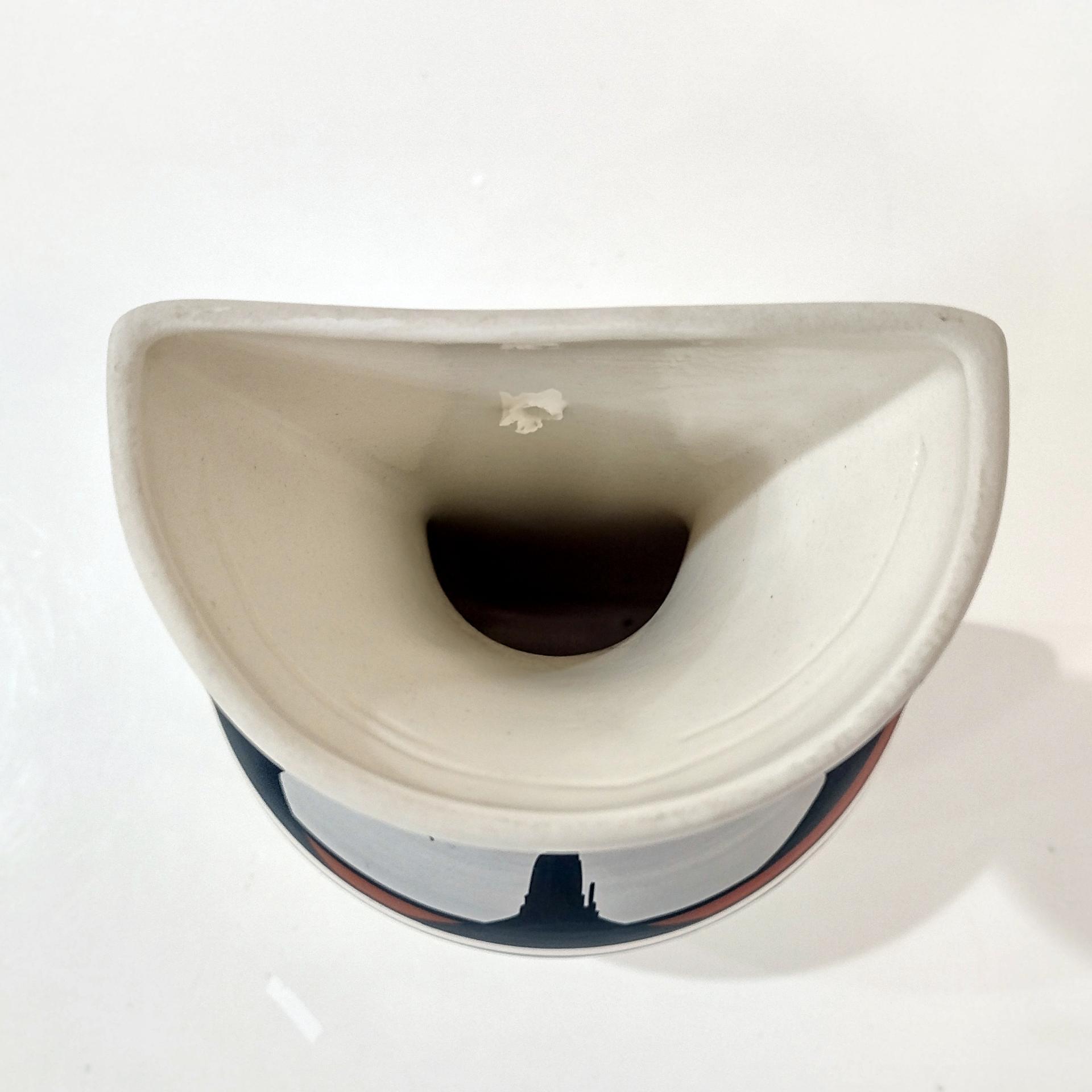 Vintage Native American Navajo Hand Painted Ceramic Wall Vase, Cheryl Maryboy Signed Pottery, Southwestern Style Half Hanging Pocket Vase