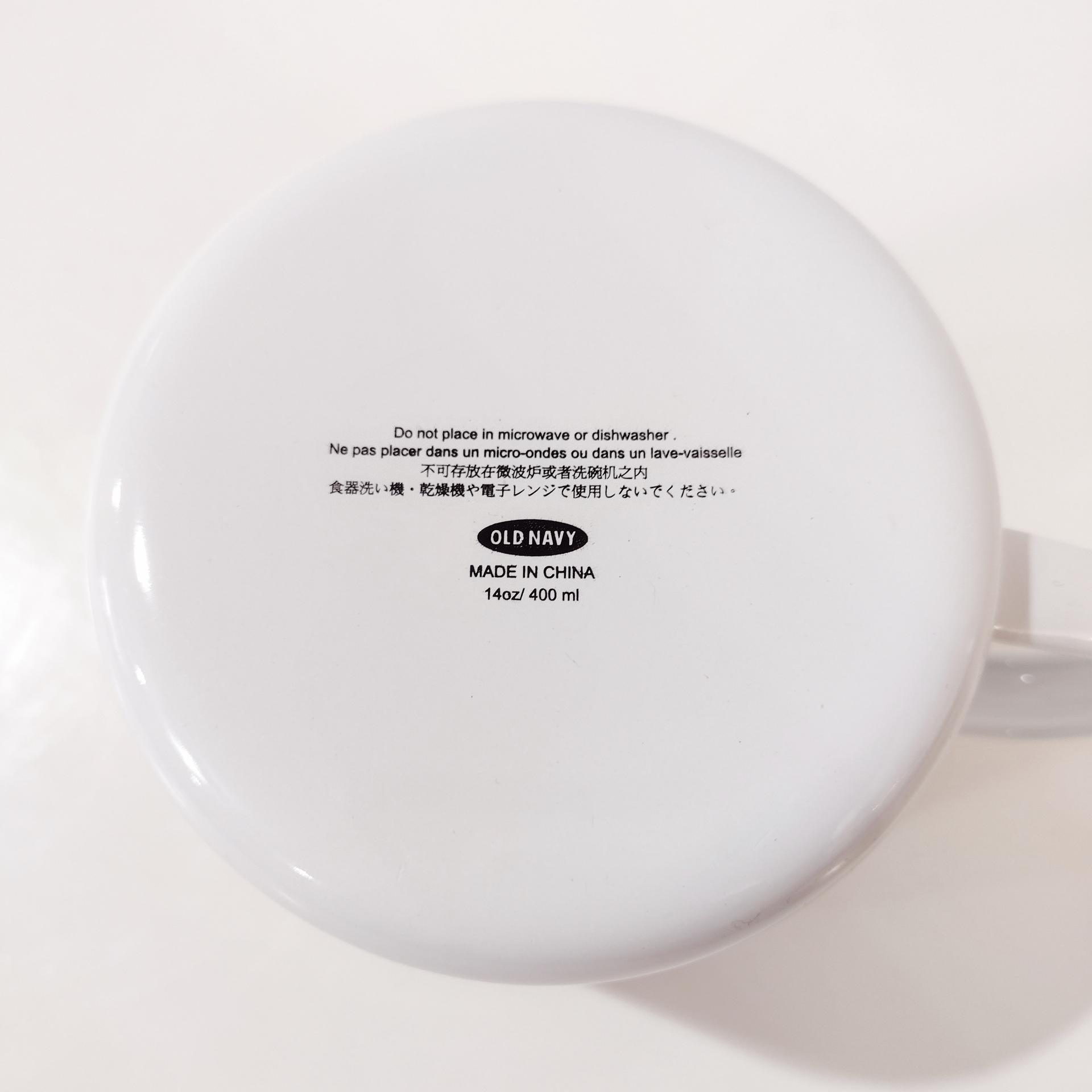 Vintage Blue and White Floral Enamel Mug, Old Navy Camping Mug