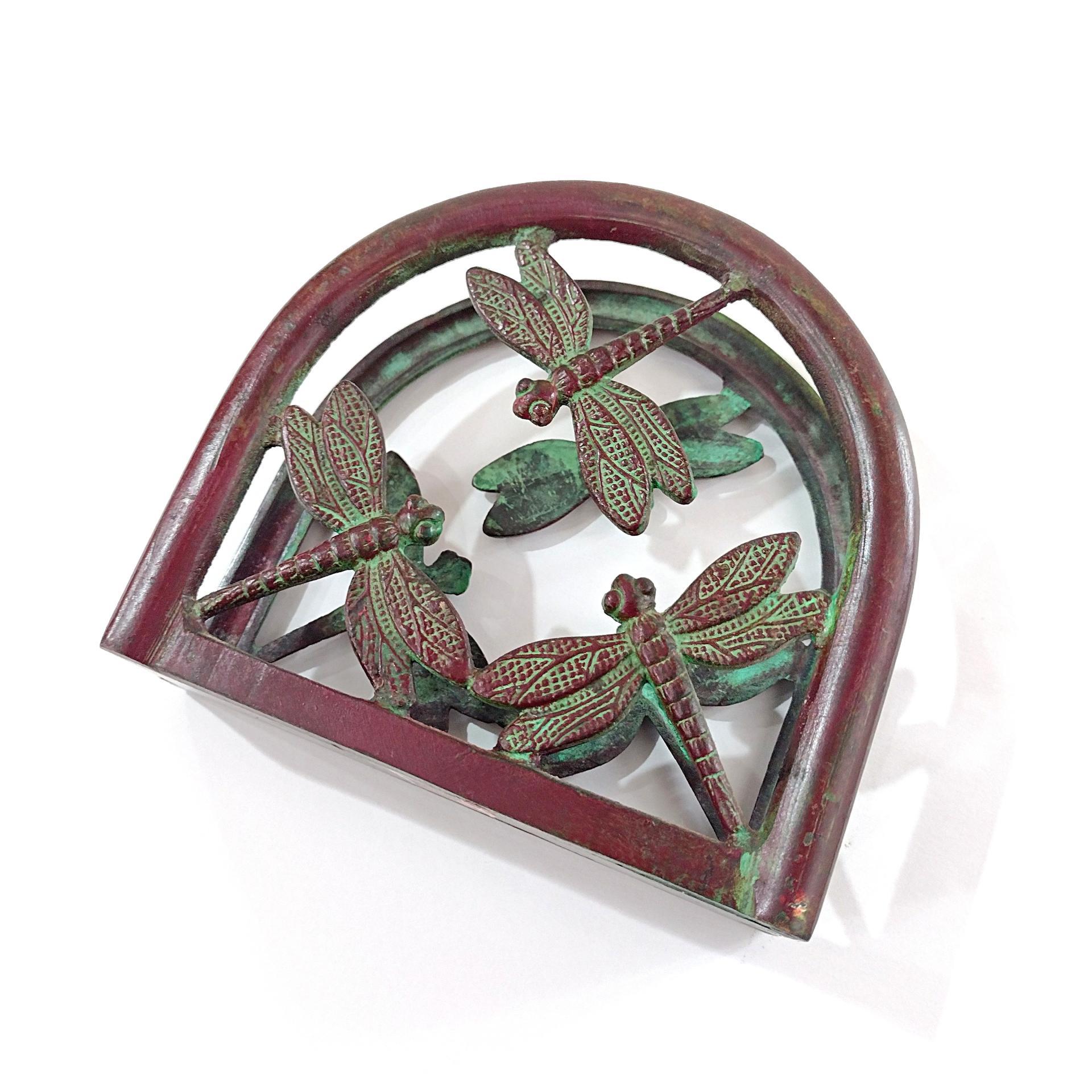 Vintage Dragonfly Metal Napkin Holder