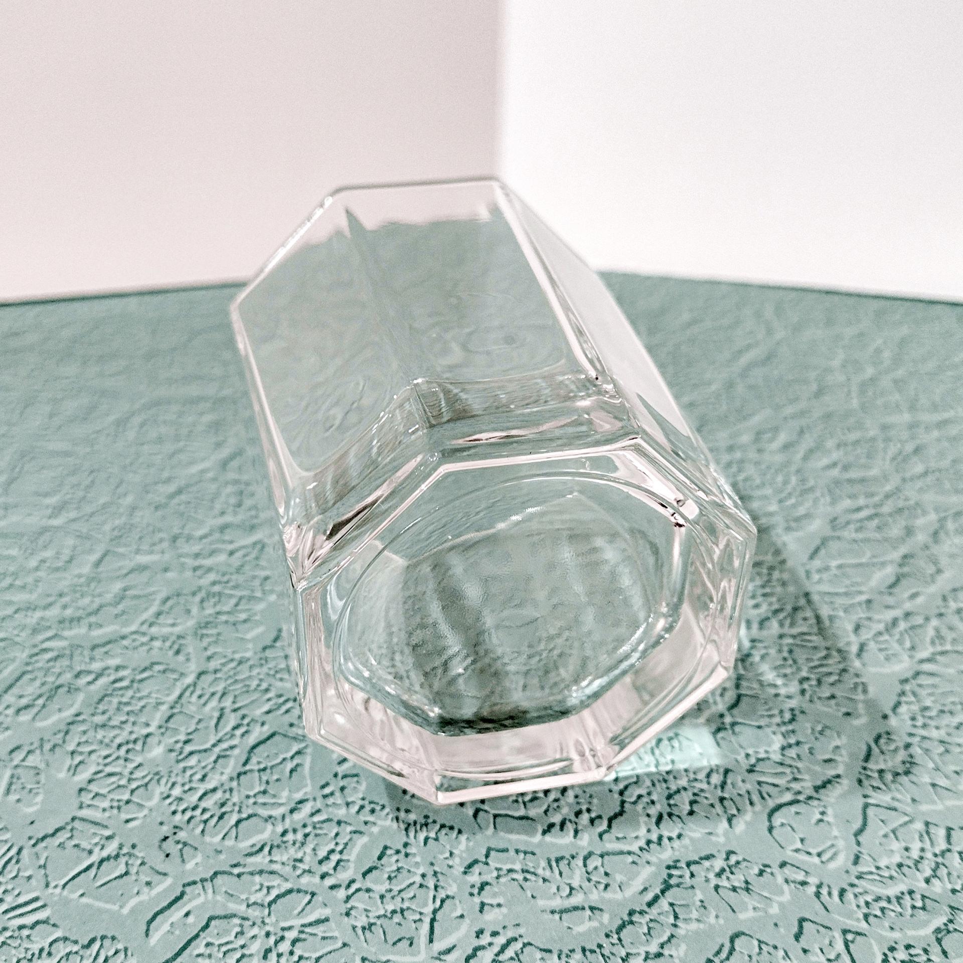 Vintage Cristal D'Arques Durand Octime Clear 5 Ounce Flat Tumbler, Octagonal Clear Lowball Juice Glass